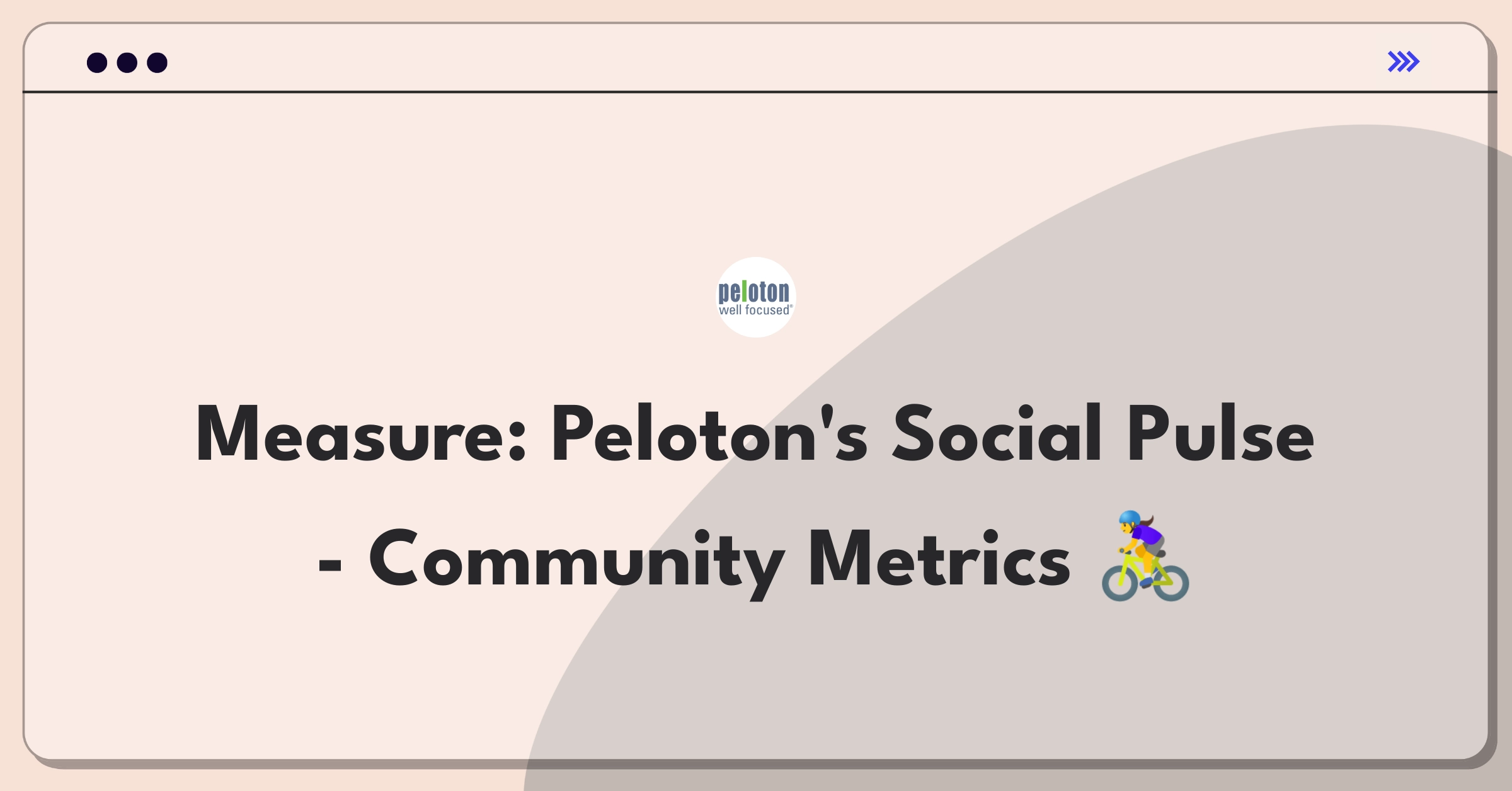 Product Management Metrics Question: Defining success for Peloton's social community features through key performance indicators