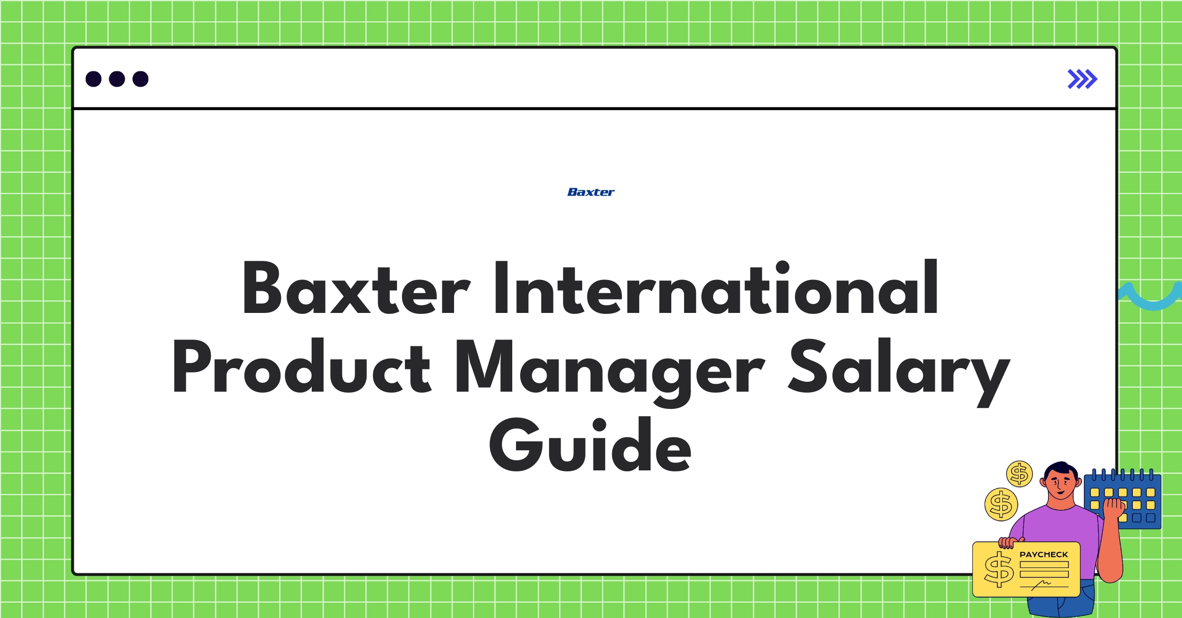 Detailed infographic of Baxter International Product Manager salary structure and benefits in 2025