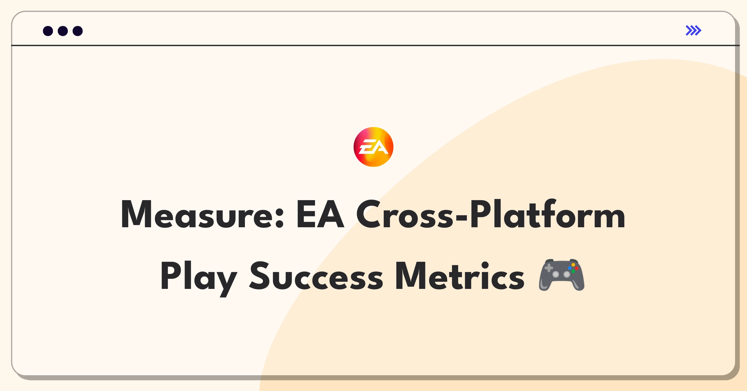 Product Management Metrics Question: Defining success for Electronic Arts' cross-platform play feature