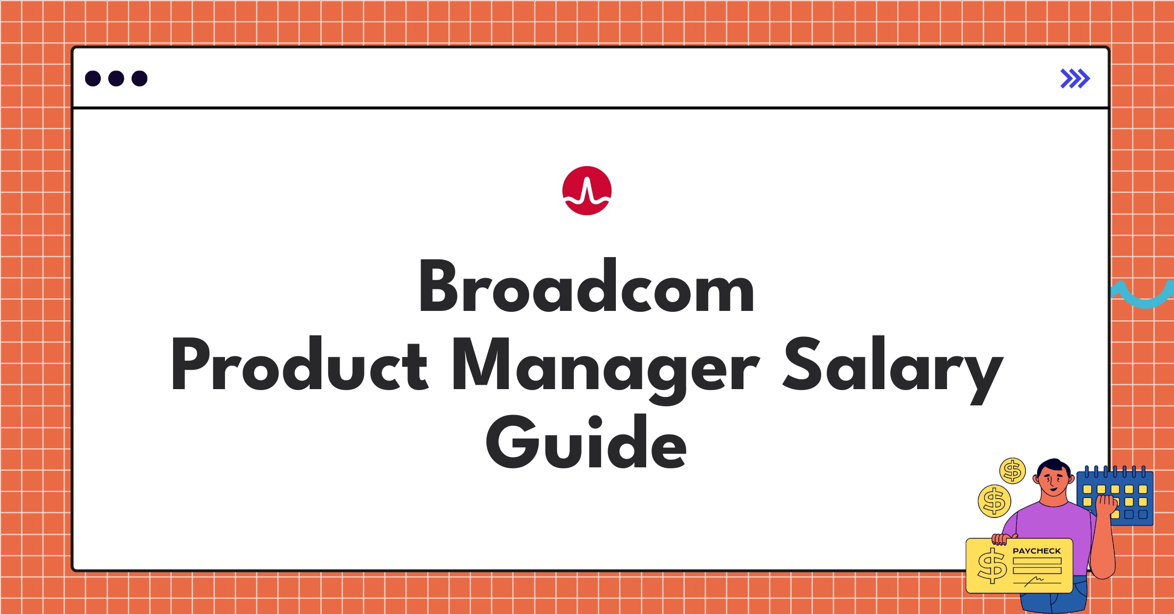 Infographic showing Broadcom product manager salary components and industry comparison