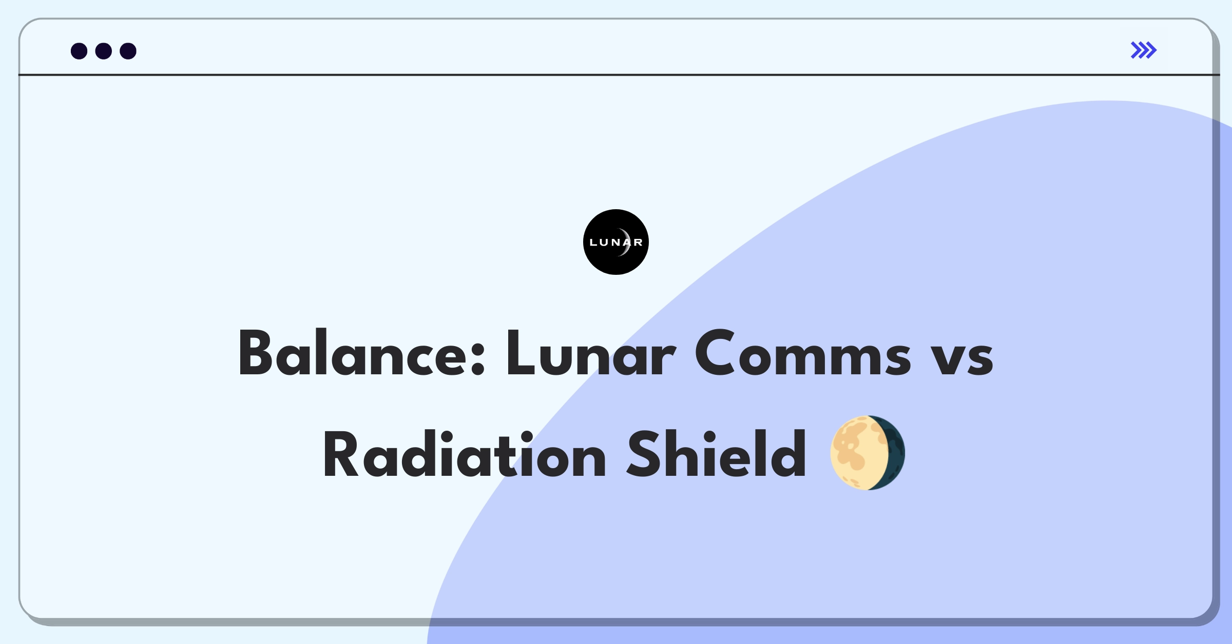 Product Management Strategy Question: Lunar base technology investment tradeoff between communication systems and radiation shielding