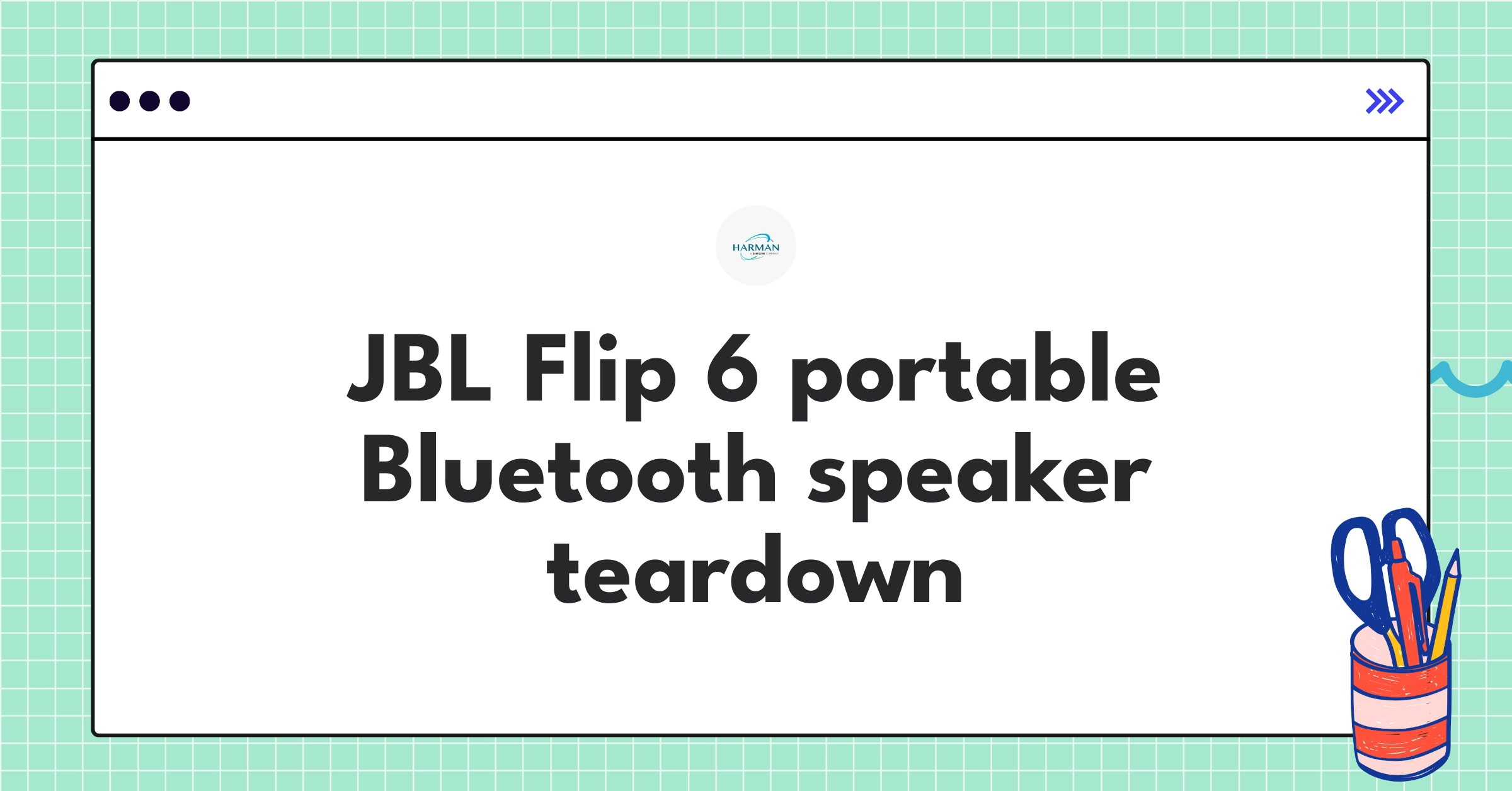 HARMAN JBL Flip 6 portable Bluetooth speaker components and internal structure analysis