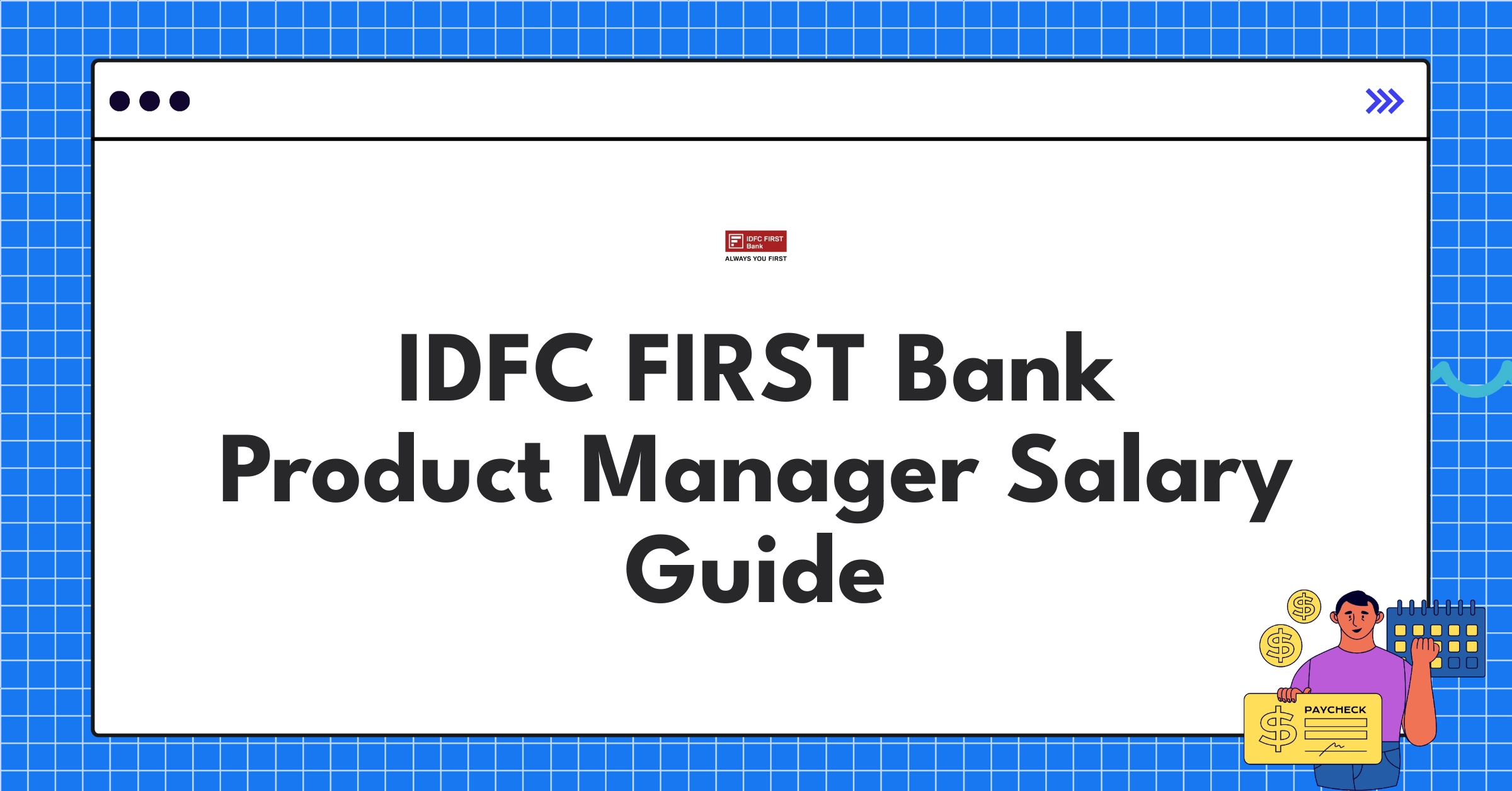 IDFC FIRST Bank Product Manager salary components chart showing base pay, bonuses, and equity