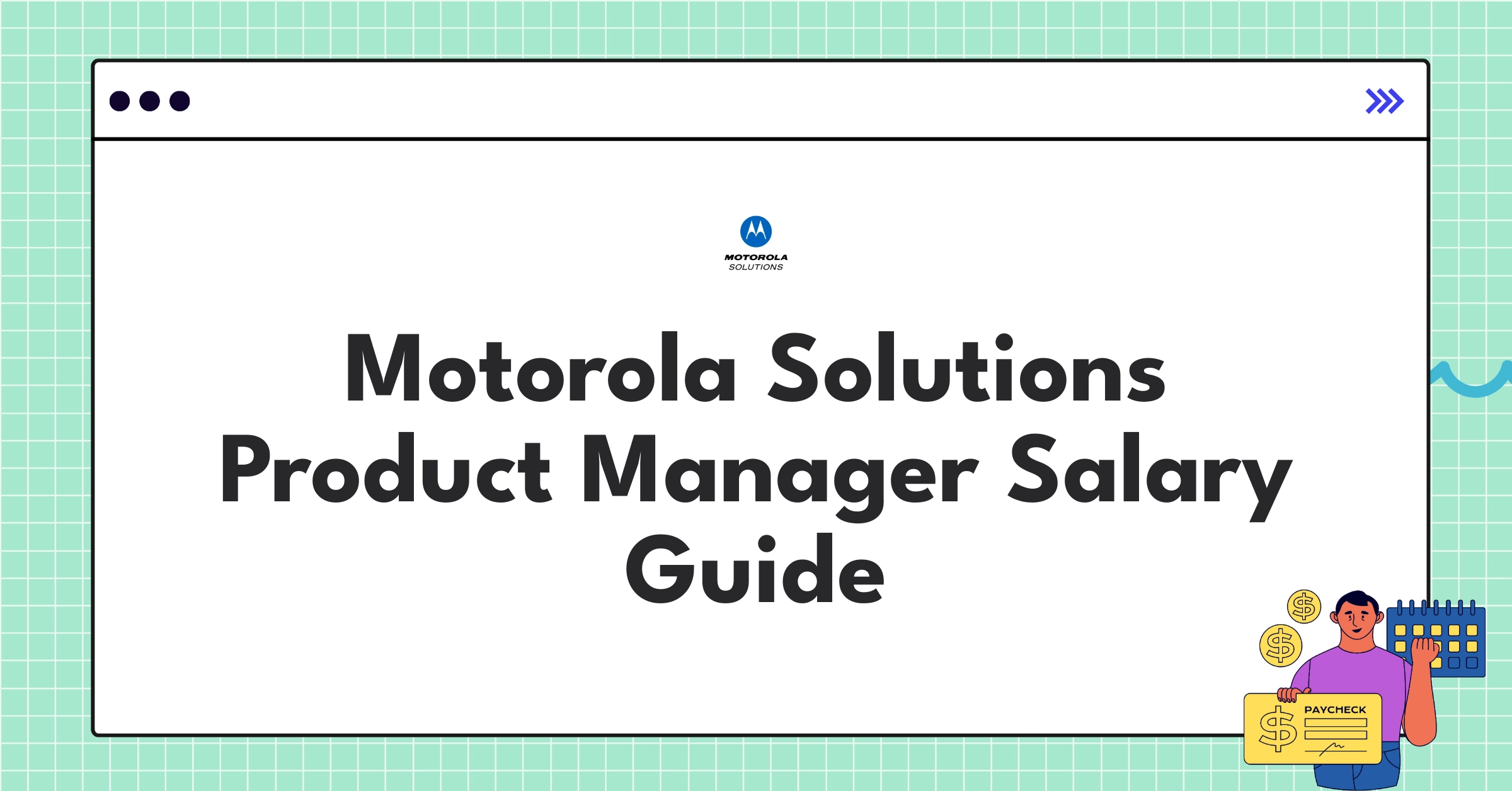 Infographic showing Motorola Solutions Product Manager salary ranges and benefits in 2025