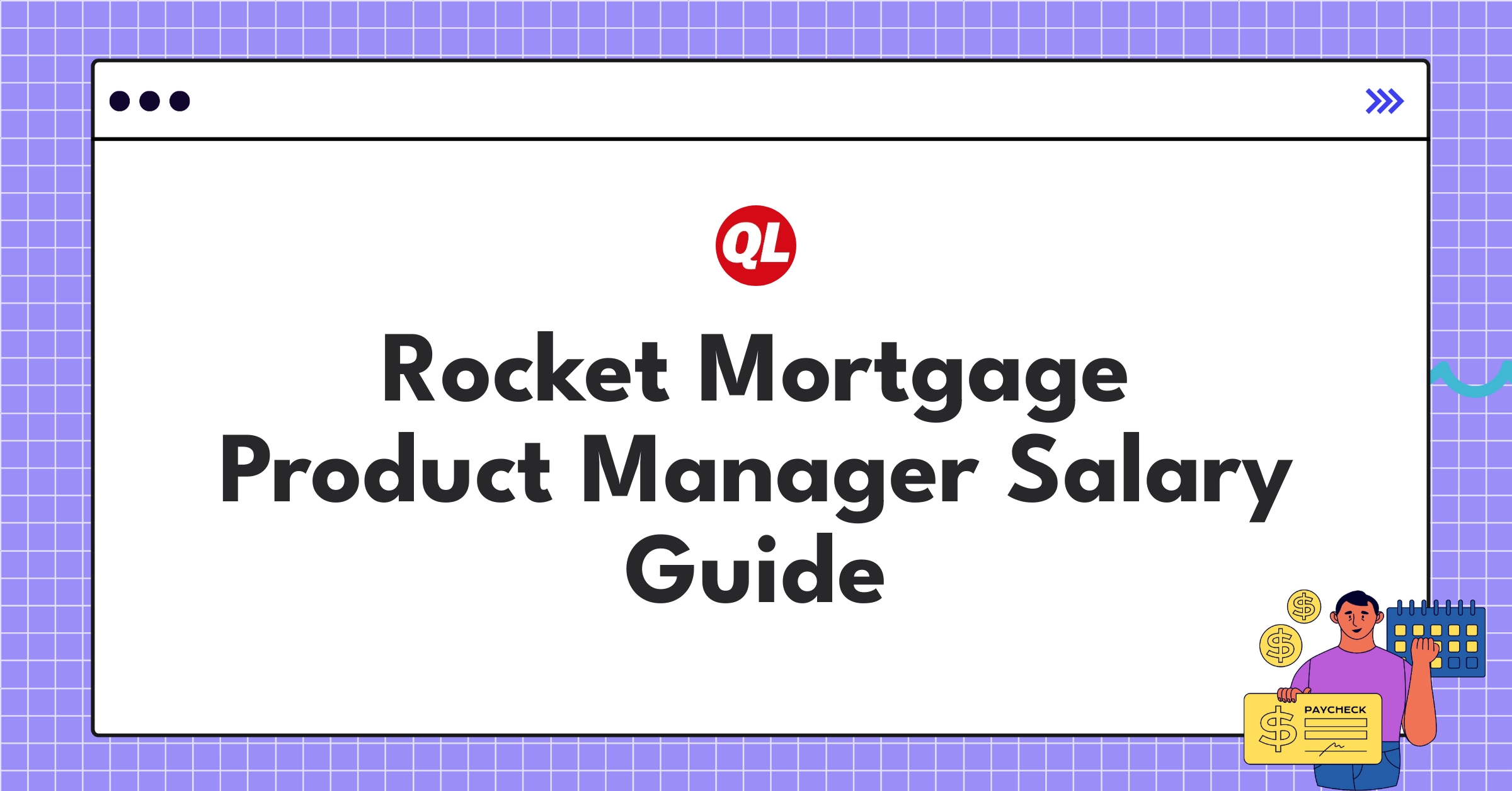 Infographic showing Rocket Mortgage Product Manager salary components and career progression ladder