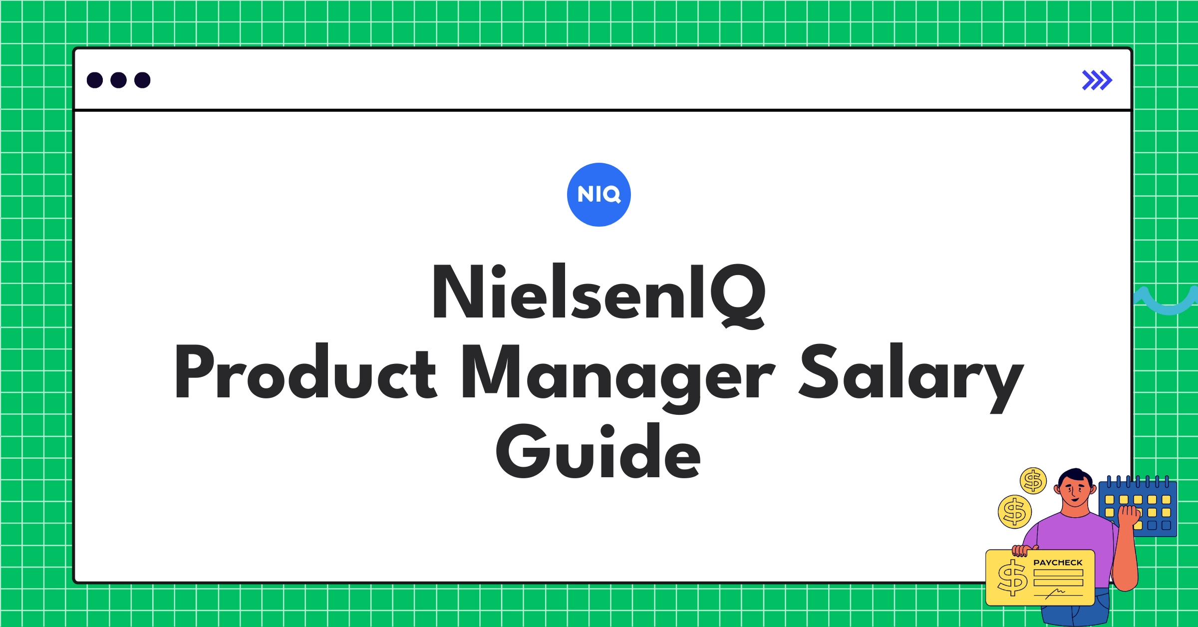 Infographic showing NielsenIQ Product Manager salary components including base pay, bonuses, and equity for 2025