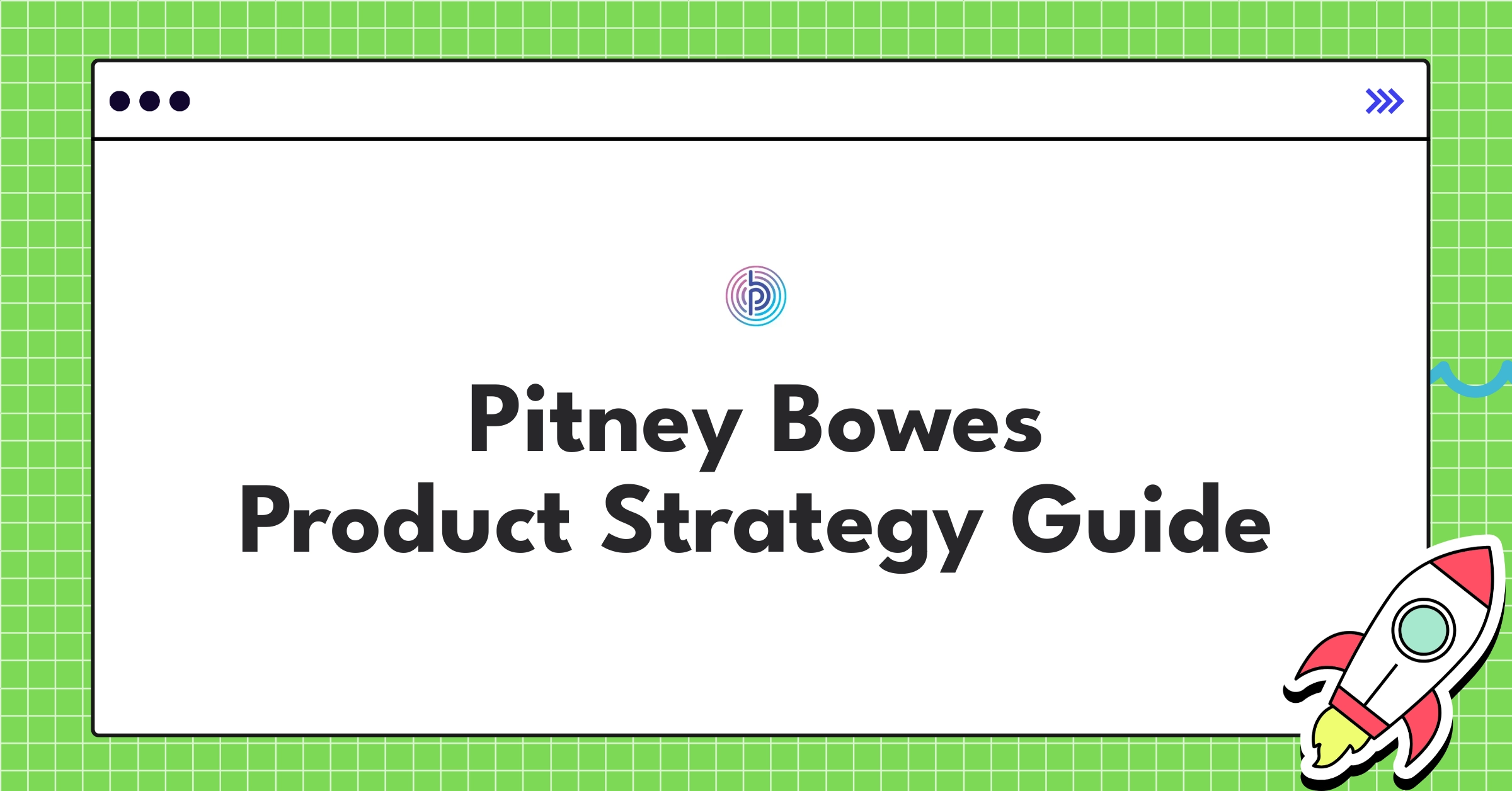 Pitney Bowes product strategy infographic showcasing e-commerce, data solutions, and cloud services