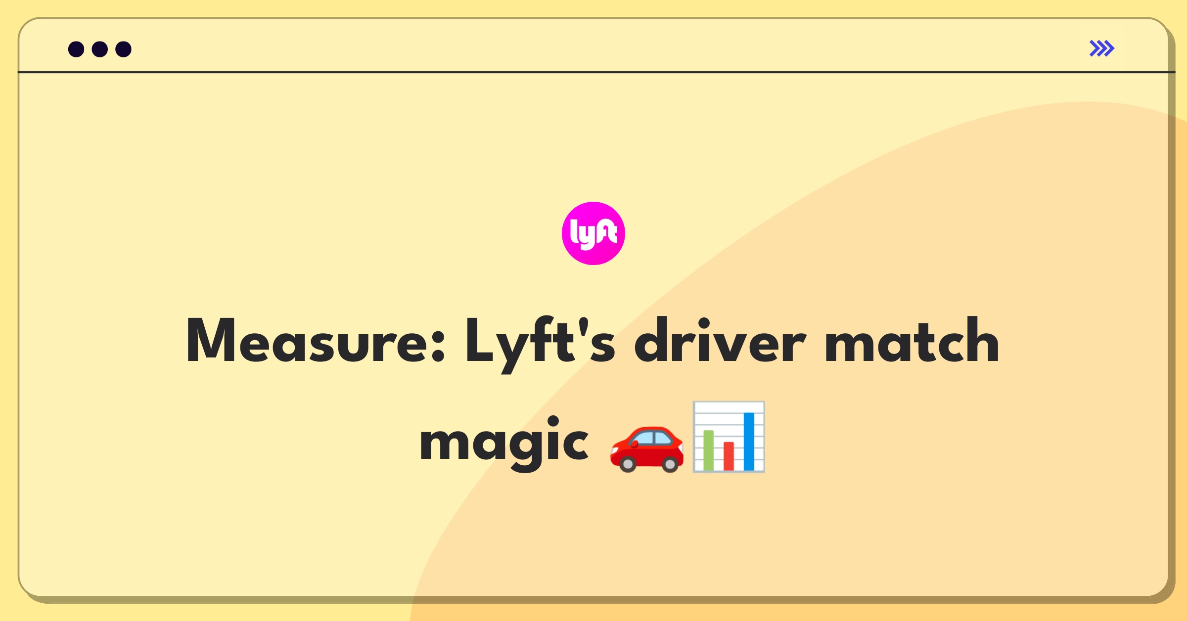 Product Management Analytics Question: Evaluating Lyft's driver matching algorithm performance metrics