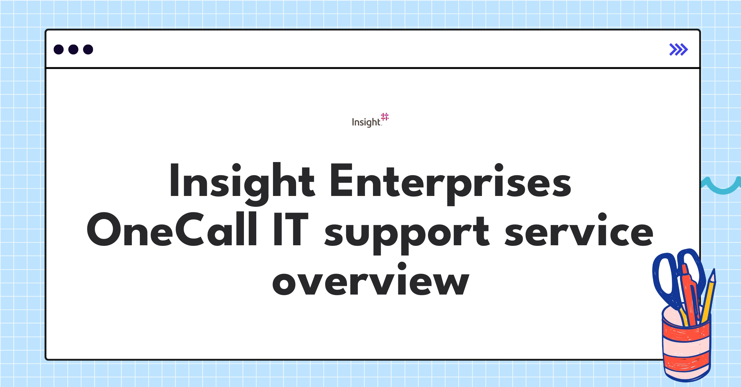 Insight Enterprises OneCall IT support service diagram showcasing comprehensive 24/7 coverage and single point of contact model