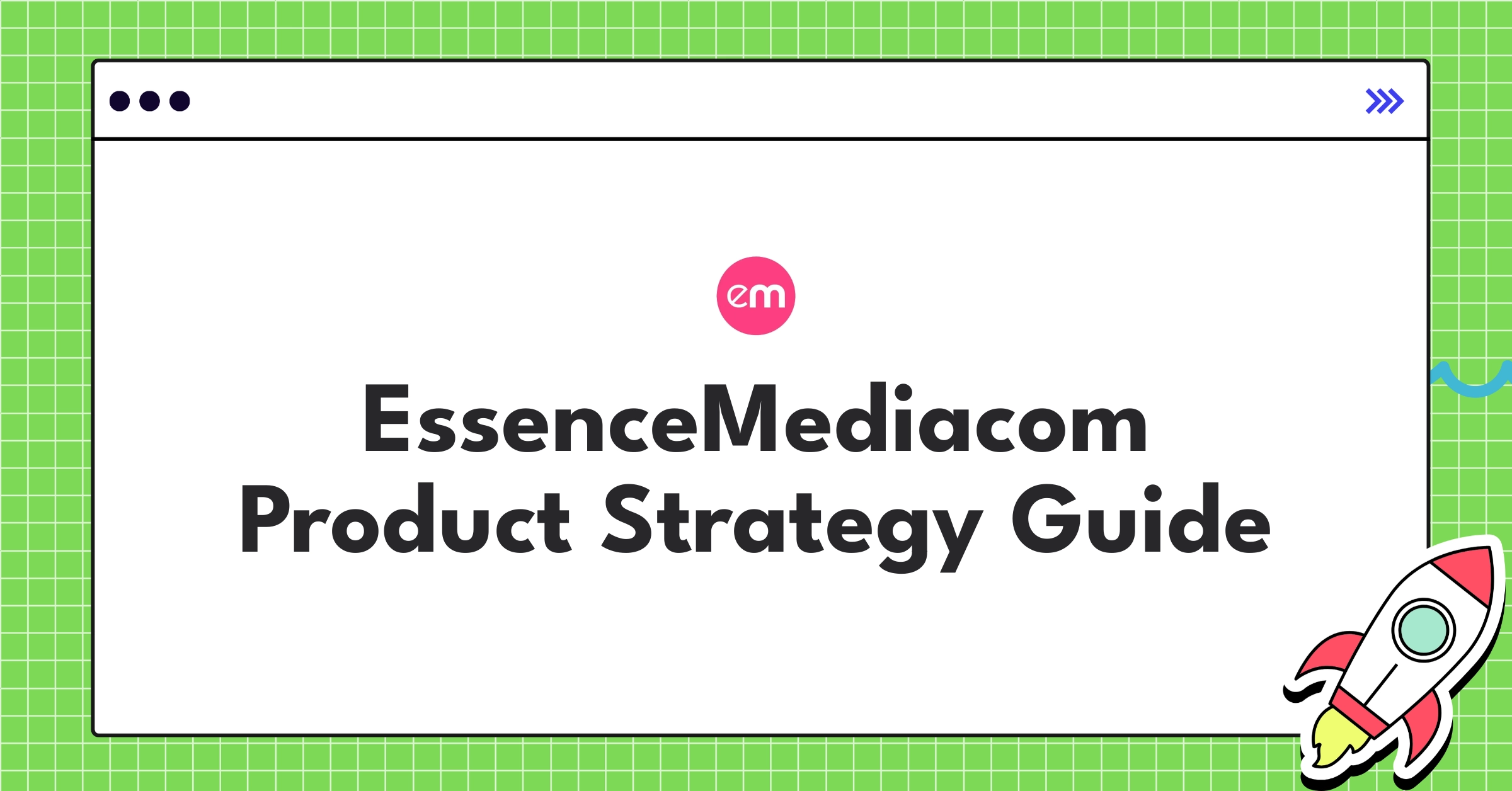 EssenceMediacom logo with icons representing data-driven personalization, market expansion, and integrated marketing capabilities