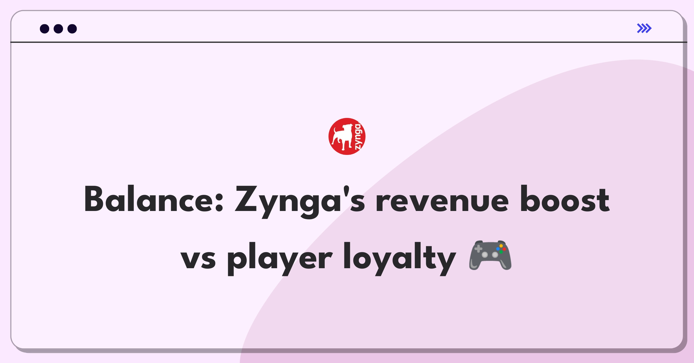 Product Management Trade-off Question: Balancing short-term revenue and long-term player retention for Zynga games