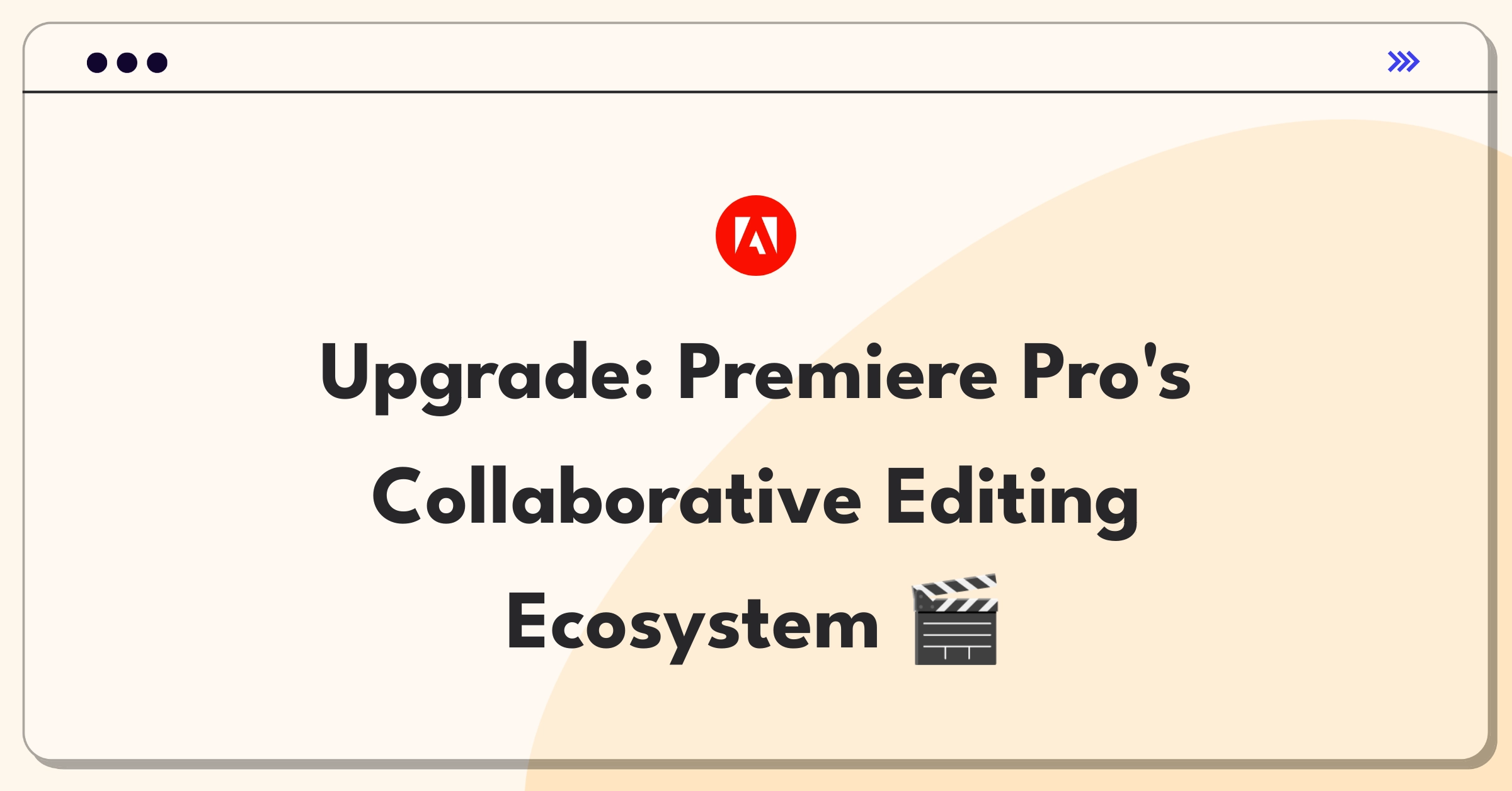 Product Management Improvement Question: Adobe Premiere Pro collaborative editing features enhancement strategy