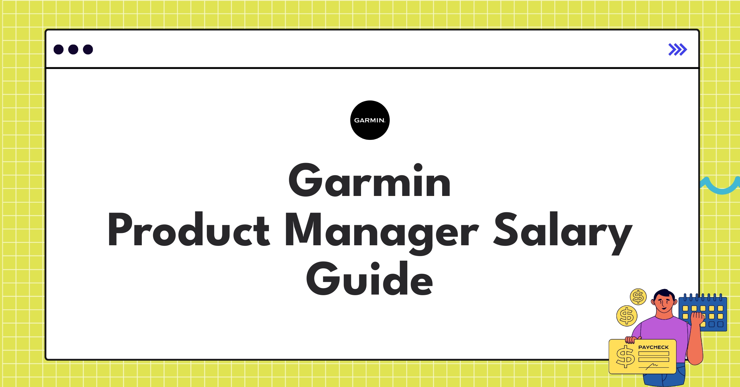 Infographic showing Garmin Product Manager compensation components including base salary, bonuses, and equity