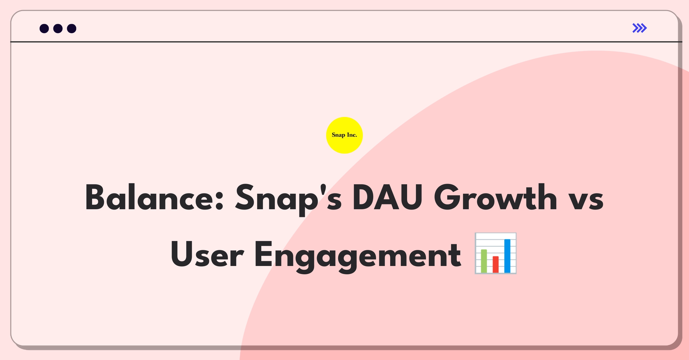 Product Management Trade-off Question: Balancing Snapchat's daily active users growth with maximizing user engagement time