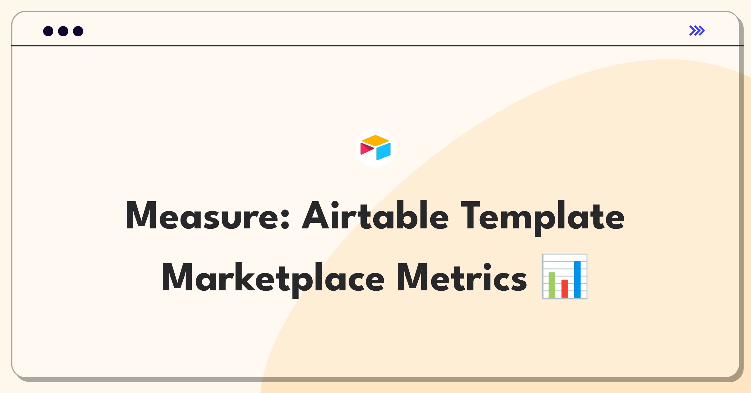 Product Management Analytics Question: Evaluating success metrics for Airtable's template marketplace