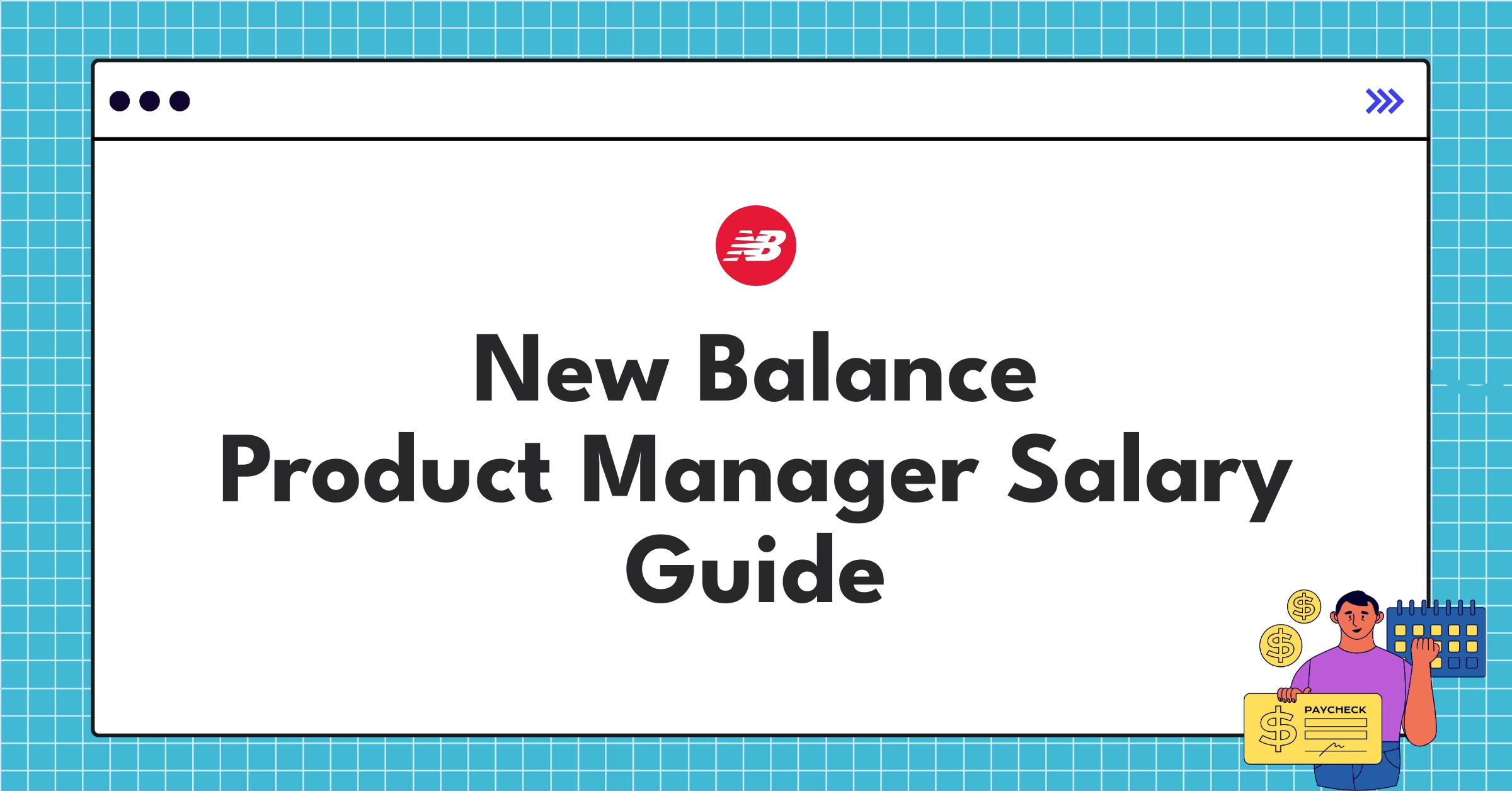 Infographic showing New Balance Product Manager salary ranges and compensation factors for 2025