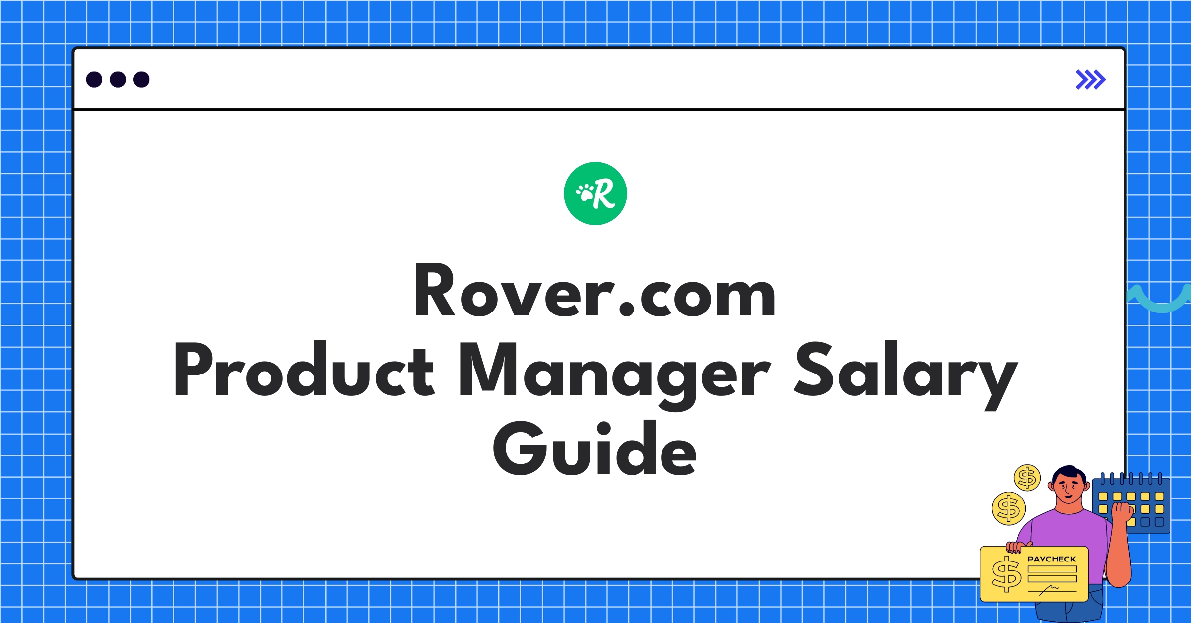 Infographic showing Rover.com product manager salary components and ranges for 2025