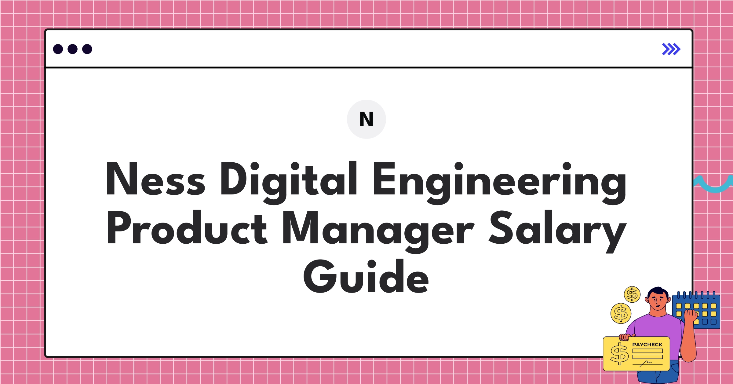 Infographic showing Ness Digital Engineering Product Manager salary ranges and compensation components for 2025