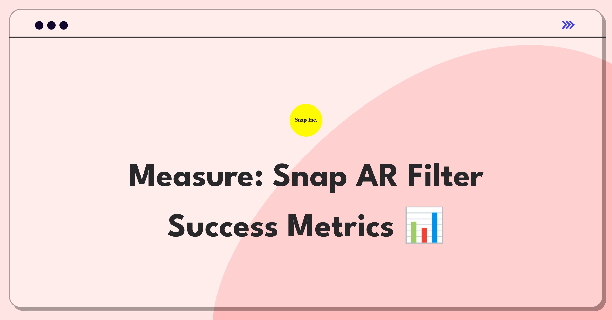 Product Management Analytics Question: Defining success metrics for Snapchat's AR filters