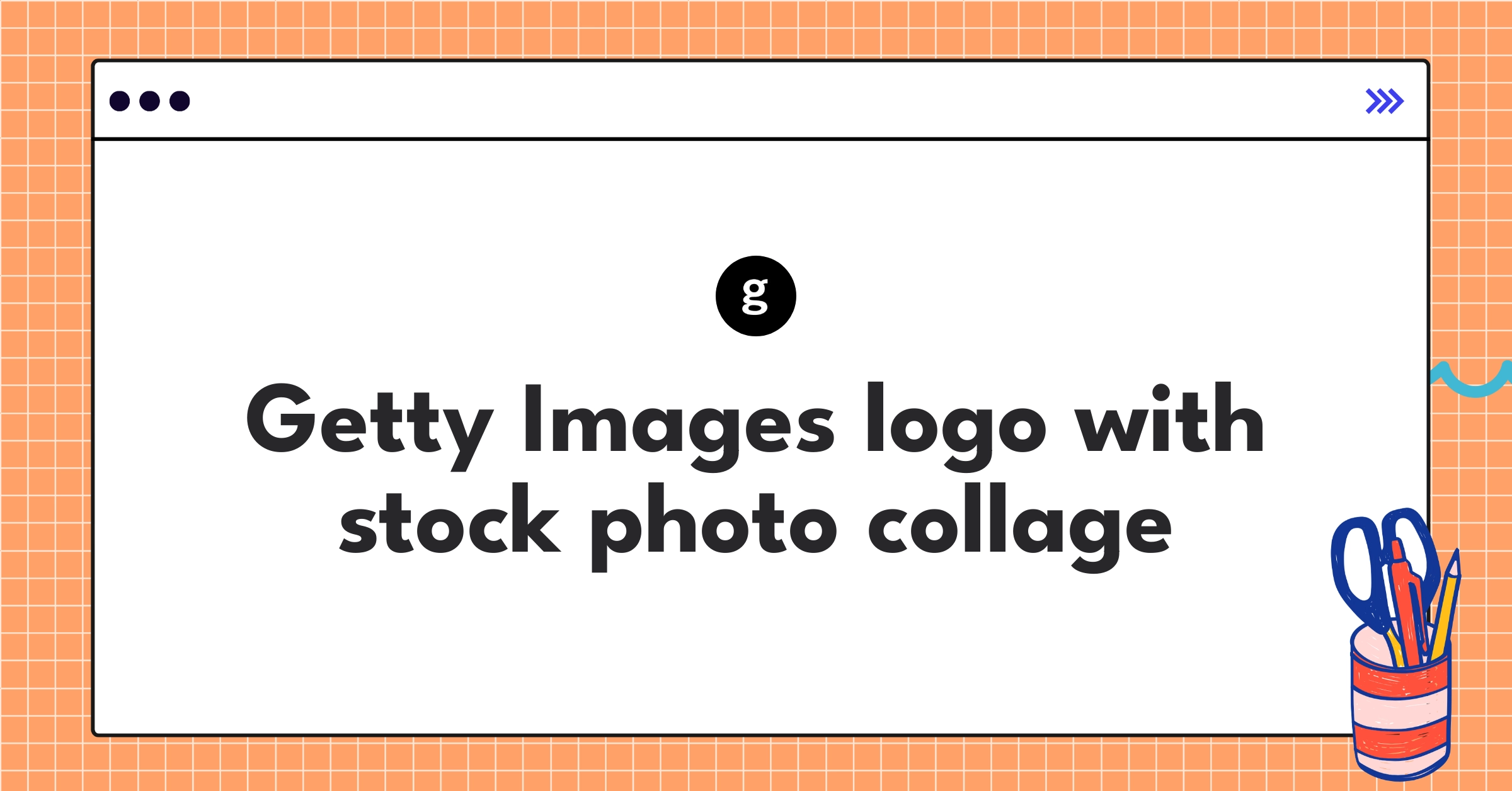 Getty Images brand logo surrounded by diverse stock photographs showcasing their extensive image library