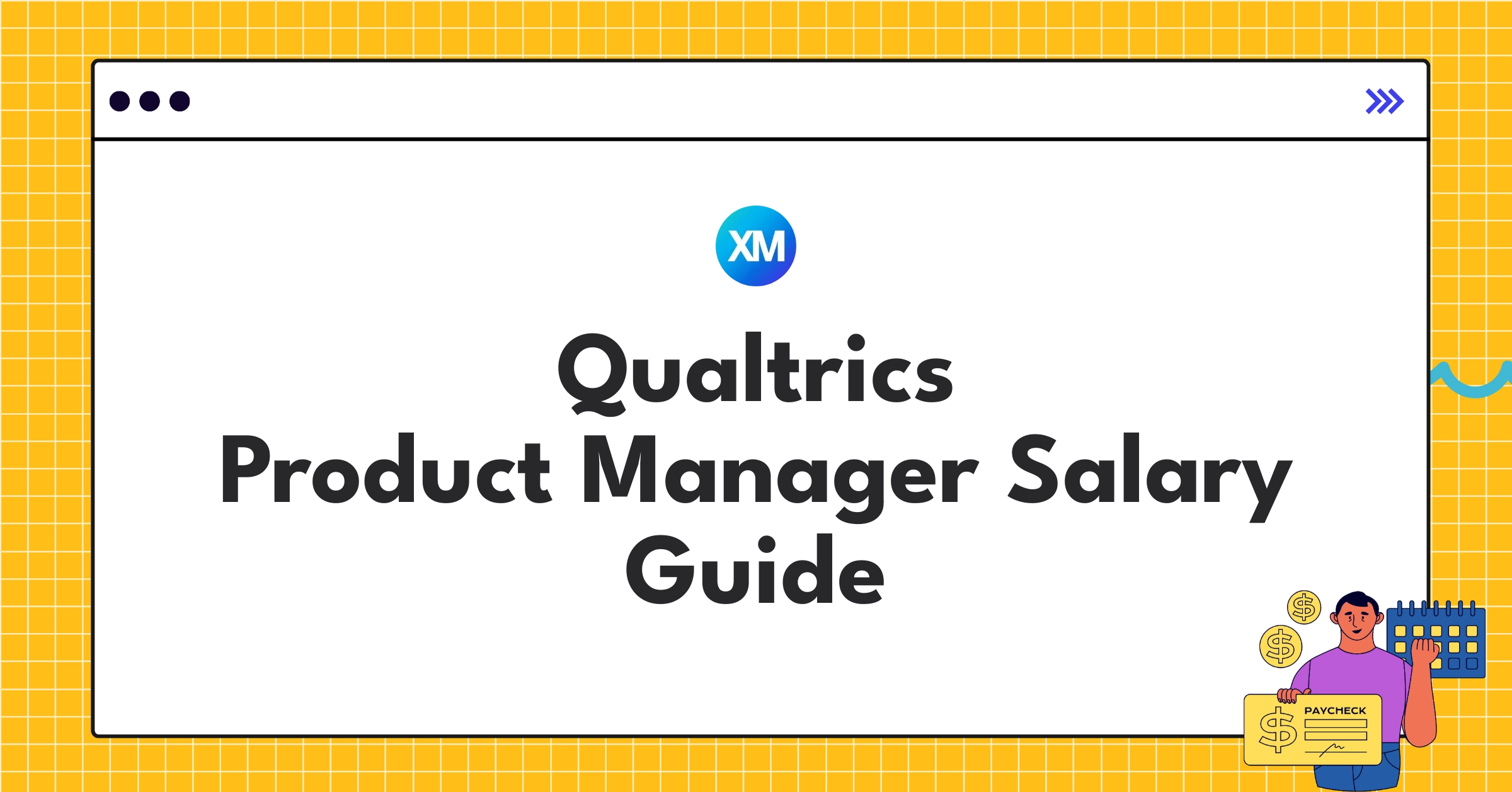 Infographic showing Qualtrics Product Manager salary components and ranges for 2025