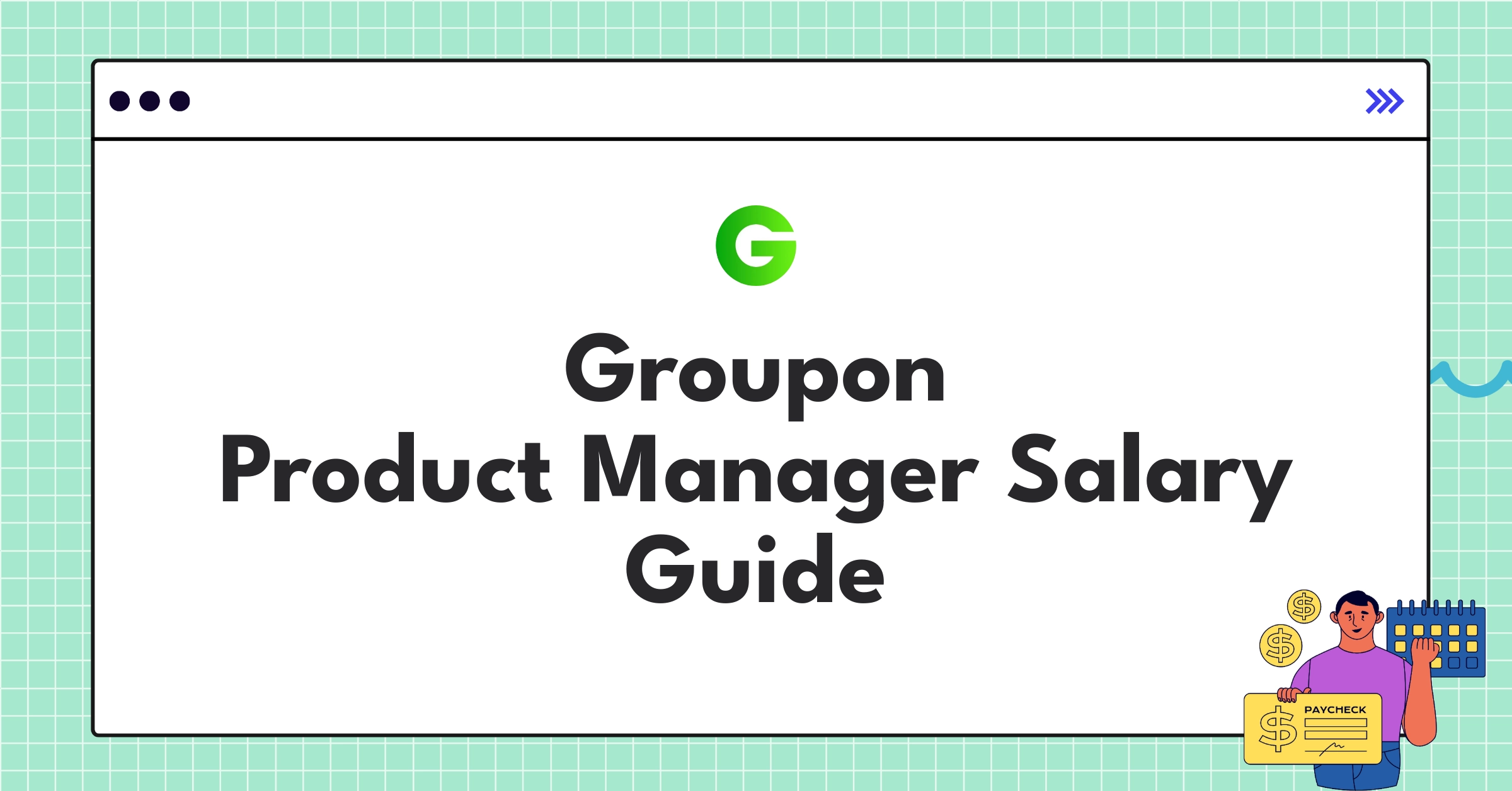 Detailed Groupon Product Manager salary structure infographic showing compensation components and levels