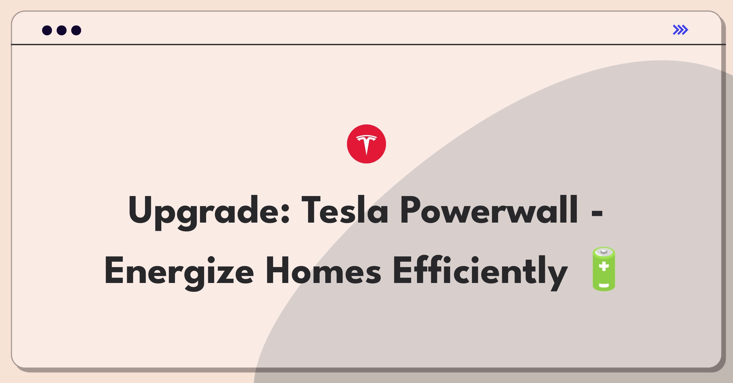 Product Management Improvement Question: Tesla Powerwall efficiency and accessibility enhancement strategies