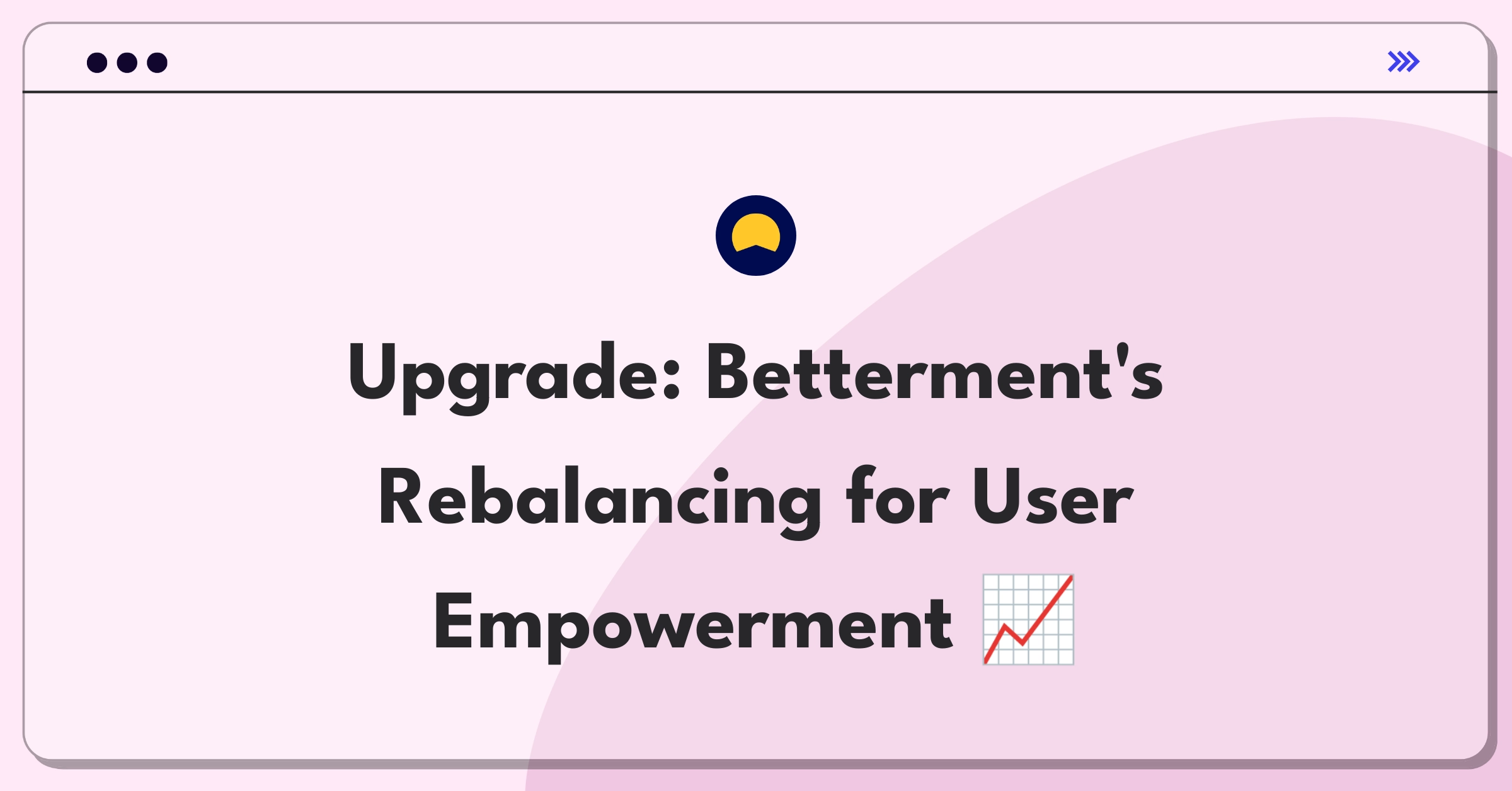 Product Management Improvement Question: Enhancing Betterment's automatic portfolio rebalancing feature