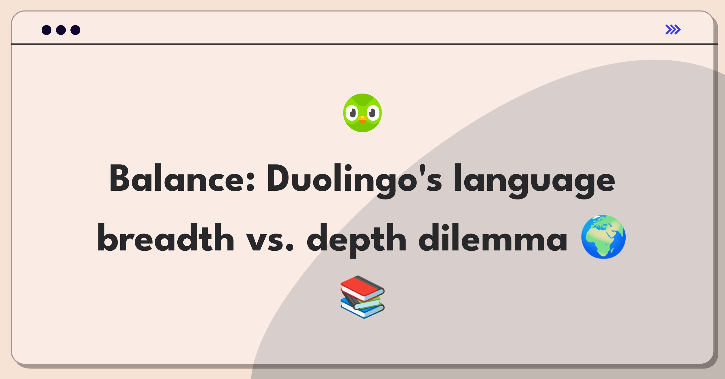 Product Management Strategy Question: Duolingo language expansion versus content depth tradeoff analysis