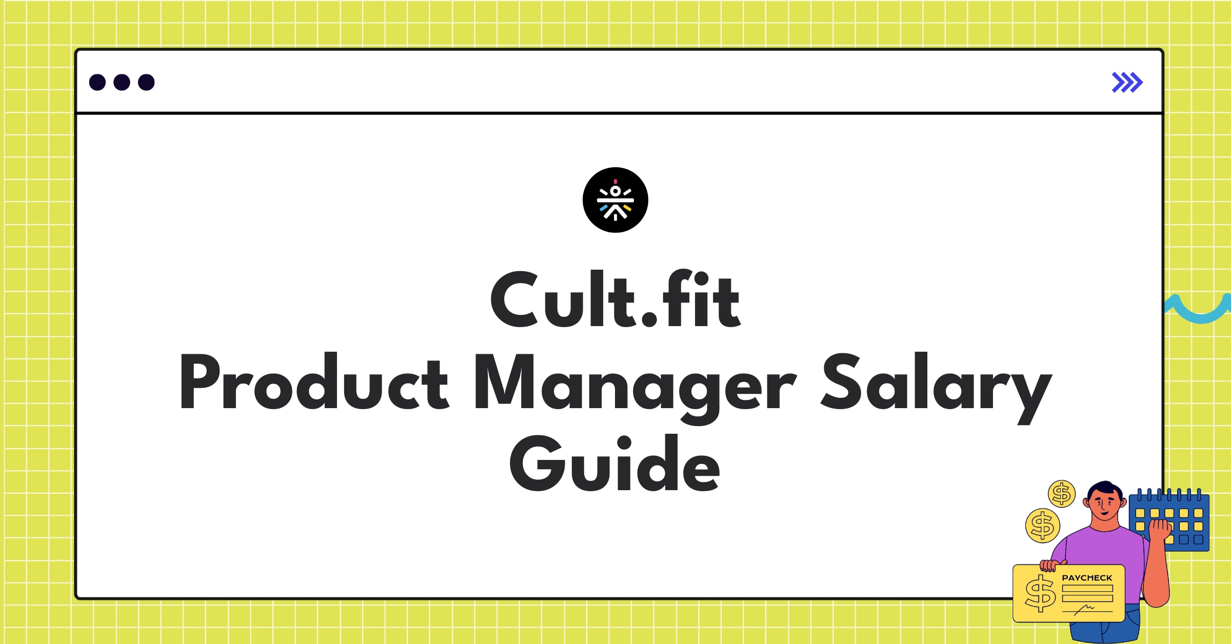 Infographic showing Cult.fit Product Manager salary components and ranges for different levels in 2025