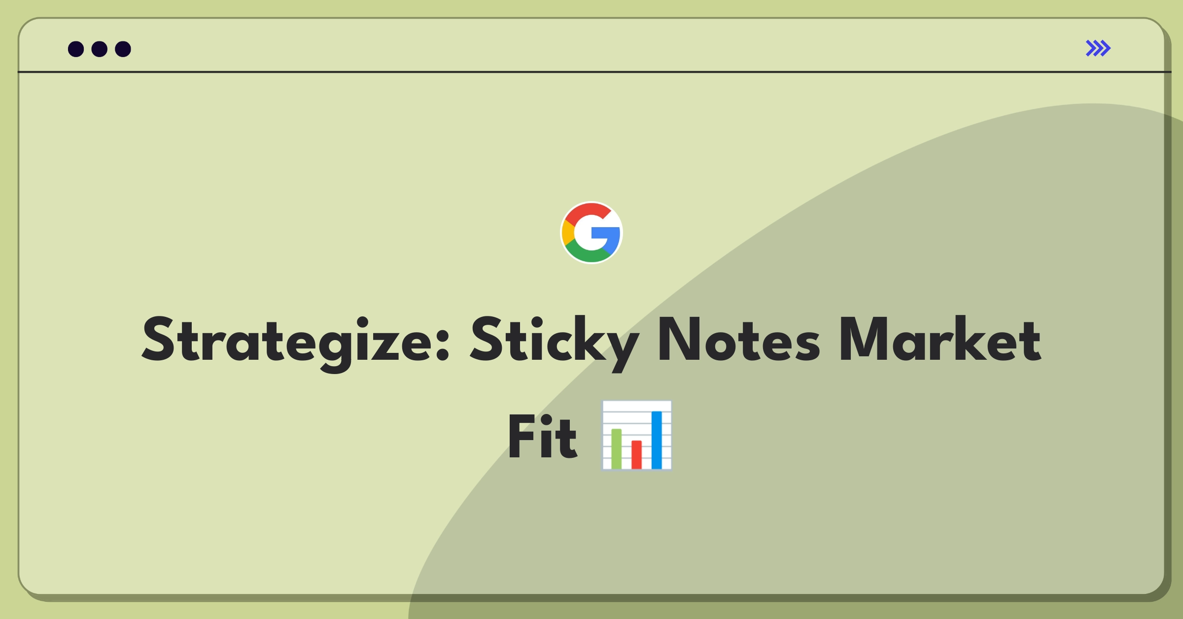 Product Management Strategy Question: Sticky notes on whiteboard illustrating product-market fit analysis