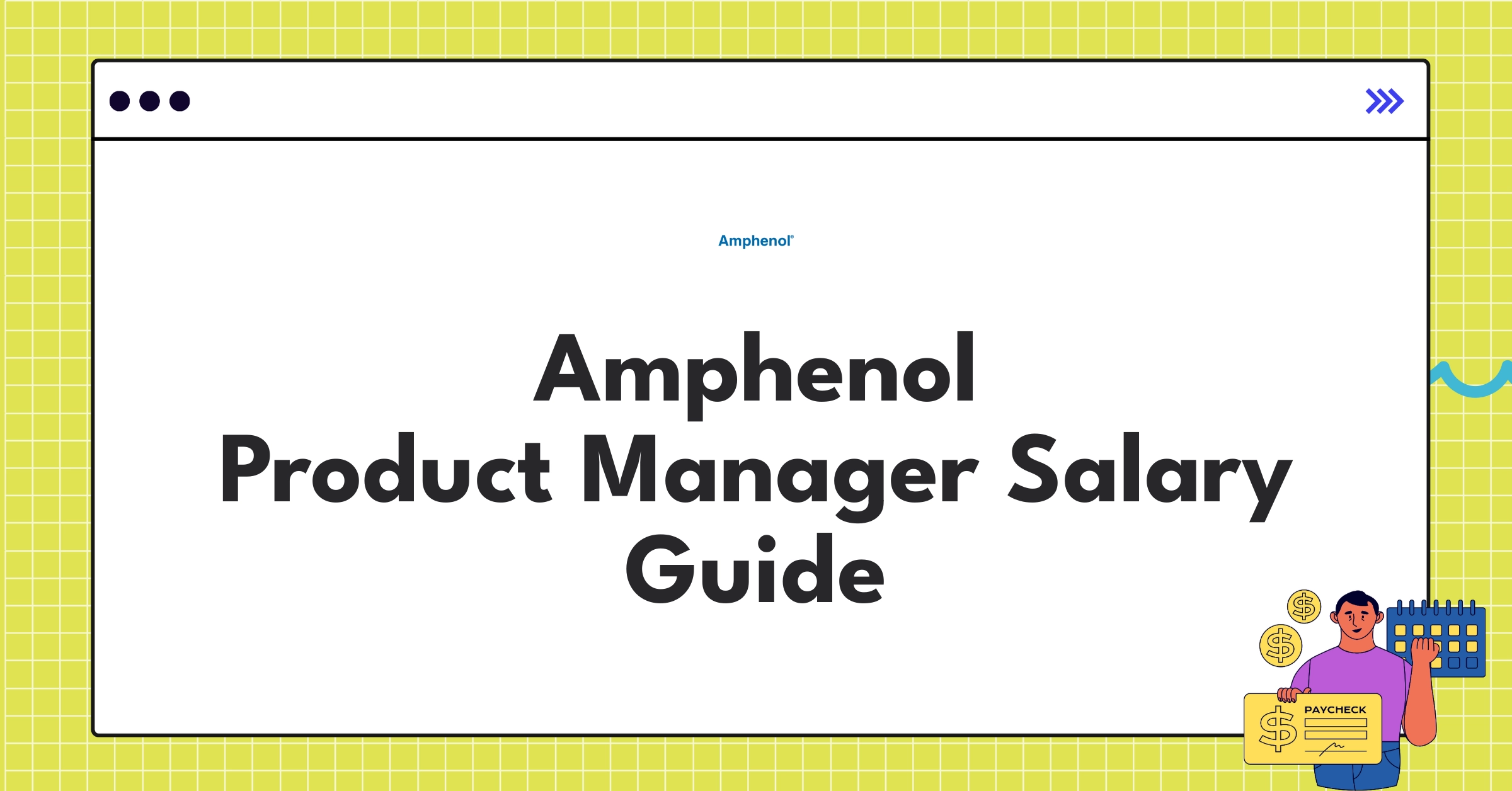 Infographic showing Amphenol Product Manager salary components and industry comparison for 2025