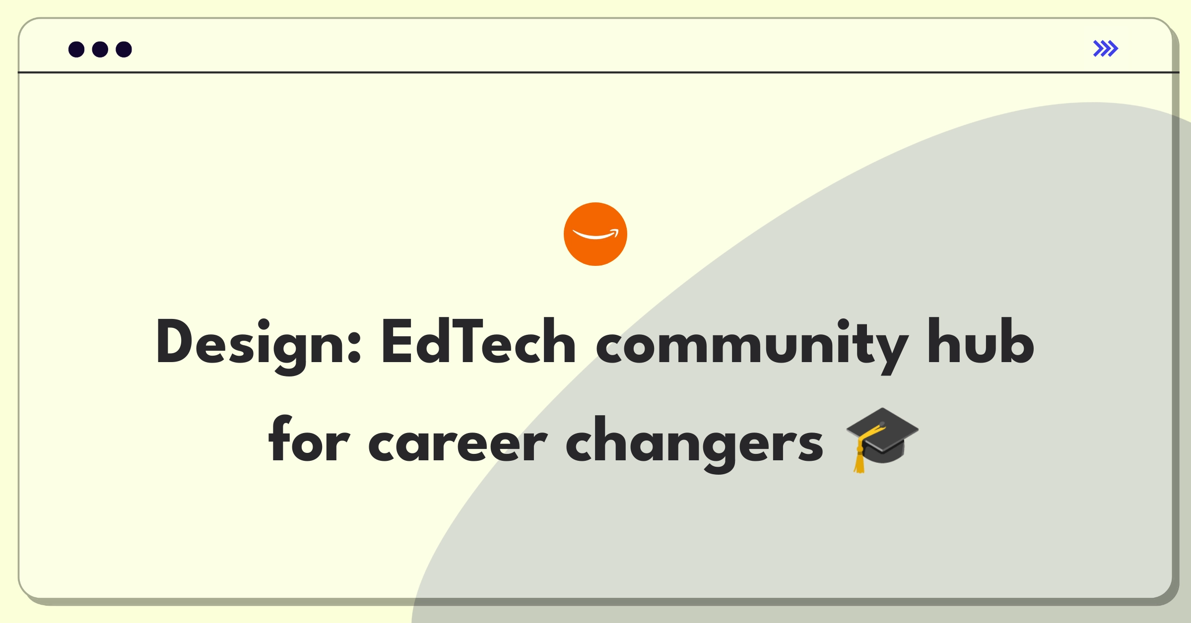 Product Management Design Question: Sketch of an EdTech platform's community page with user interaction elements