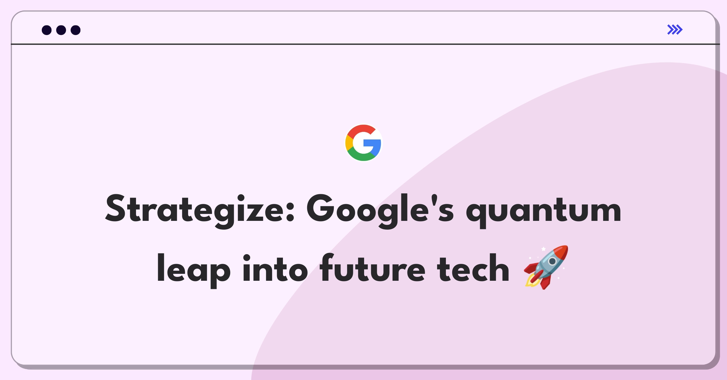 Product Management Strategy Question: Identifying and implementing next-gen technologies for Google