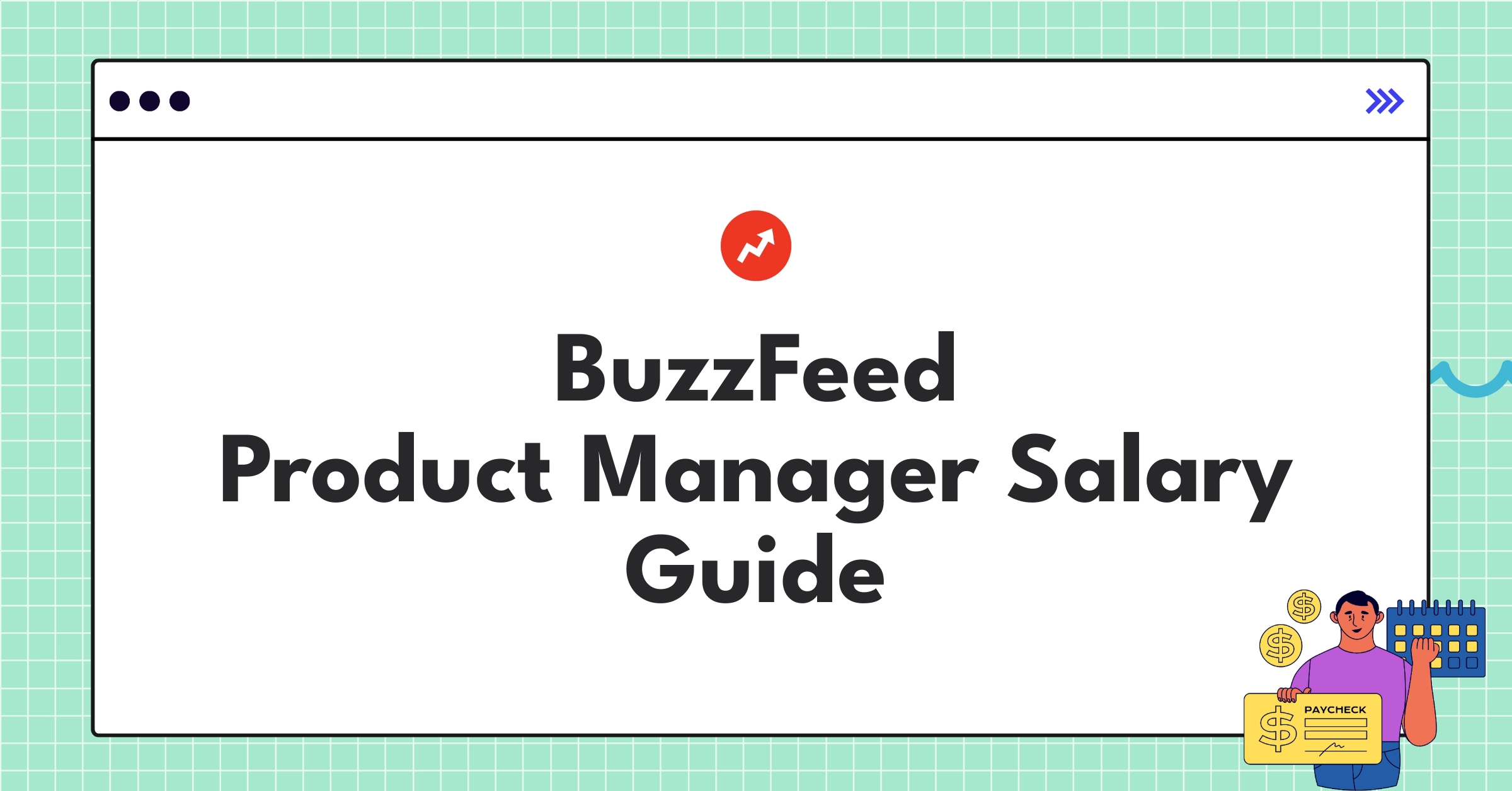 Infographic showing BuzzFeed Product Manager salary components and progression for 2025