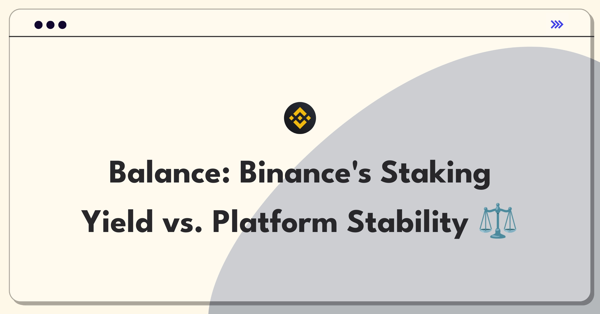 Product Management Trade-off Question: Balancing high-yield staking options with platform stability for a cryptocurrency exchange