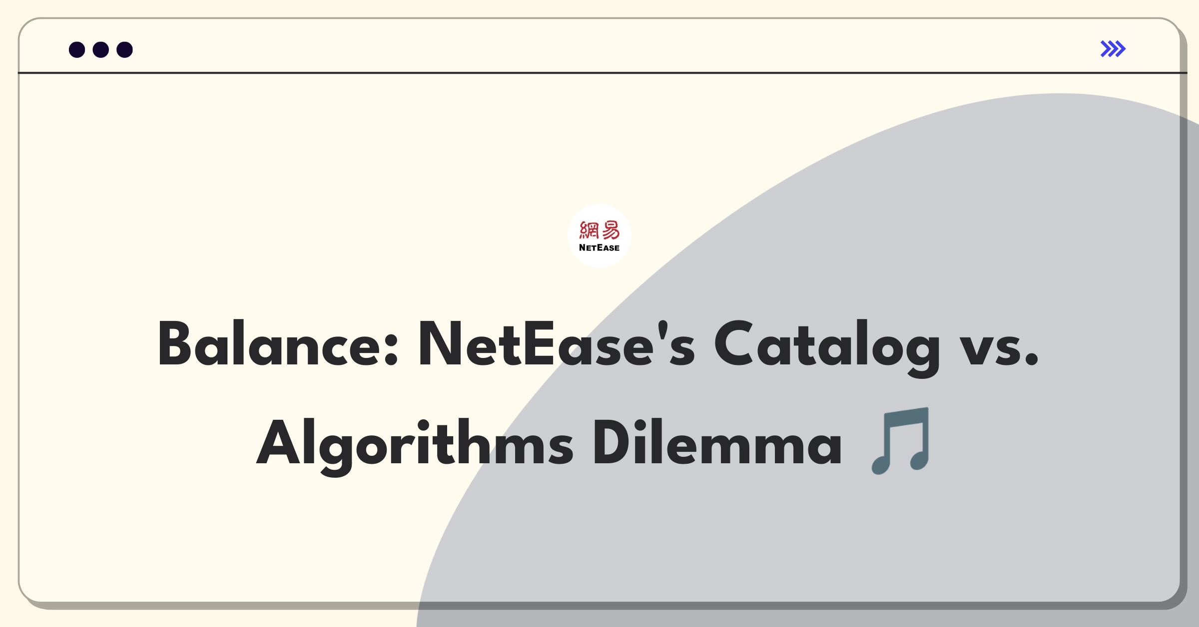 Product Management Trade-off Question: NetEase music streaming prioritization between catalog expansion and recommendation algorithms