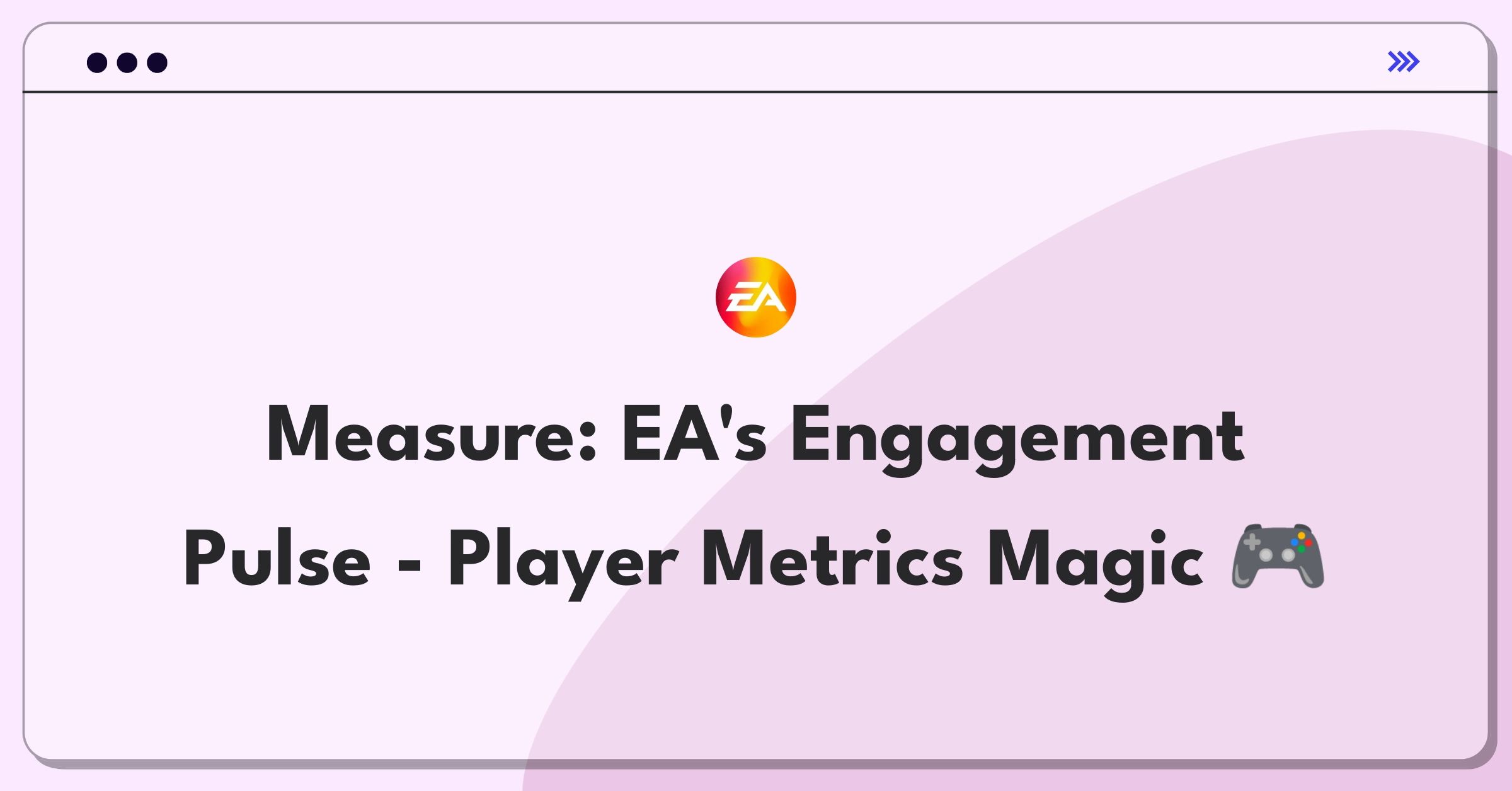 Product Management Metrics Question: Defining success for Electronic Arts' user engagement features on their gaming platform