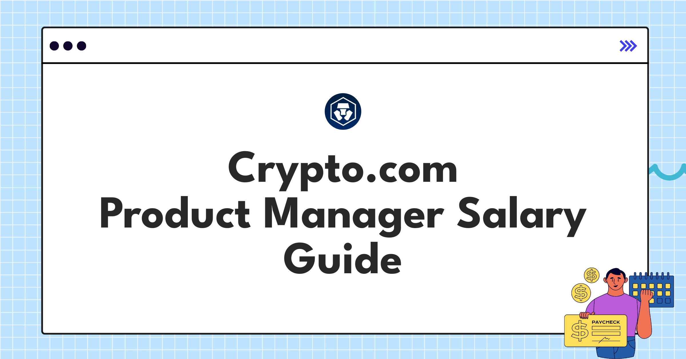 Detailed infographic showing Crypto.com product manager salary components and ranges for 2025