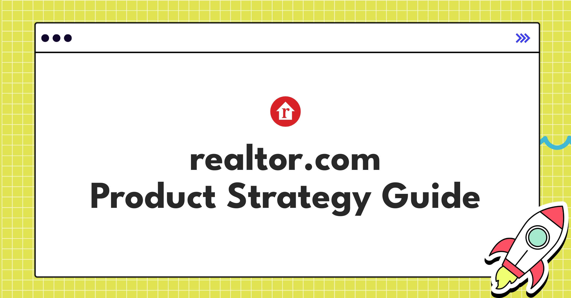 Realtor.com product strategy infographic showcasing AI, VR, and blockchain innovations in real estate