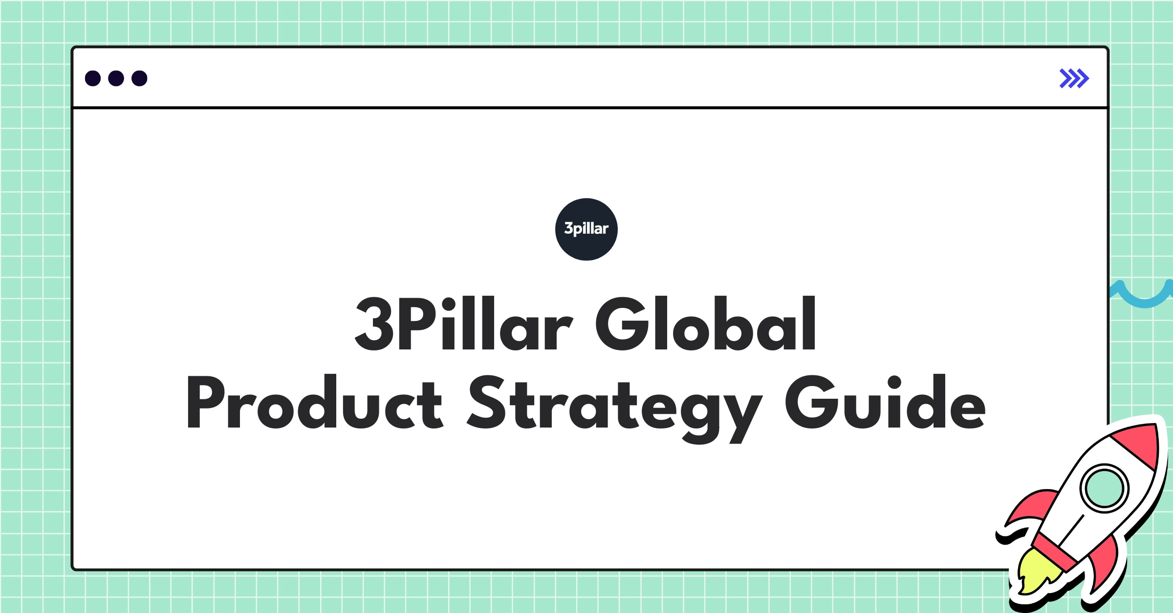 3Pillar Global product strategy infographic showcasing AI innovation and vertical specialization in FinTech, HealthTech, and EdTech