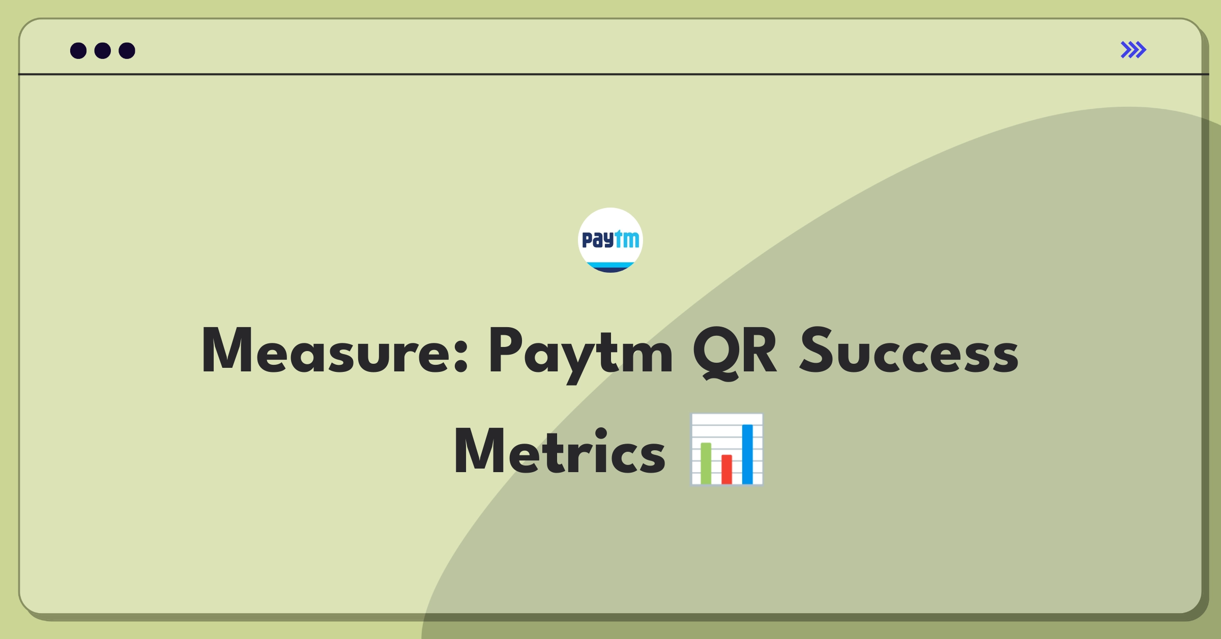 Product Management Success Metrics Question: Evaluating Paytm's QR code payment system performance