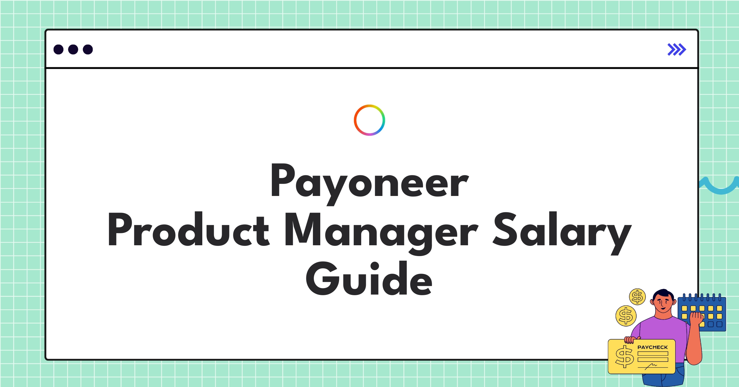 Infographic showing Payoneer Product Manager salary components and compensation structure for 2025