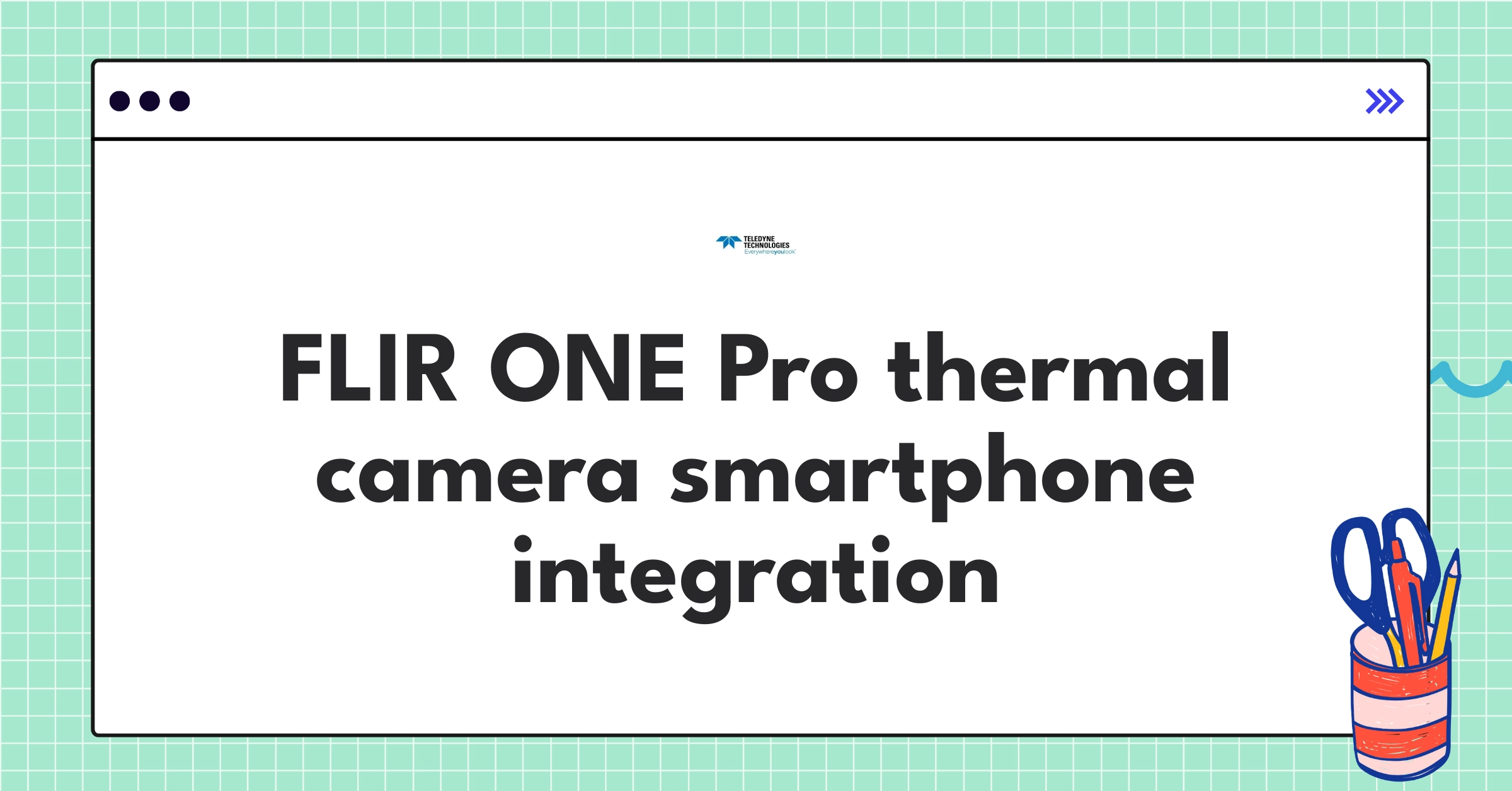 Teledyne FLIR ONE Pro thermal imaging camera connected to smartphone for advanced thermal analysis