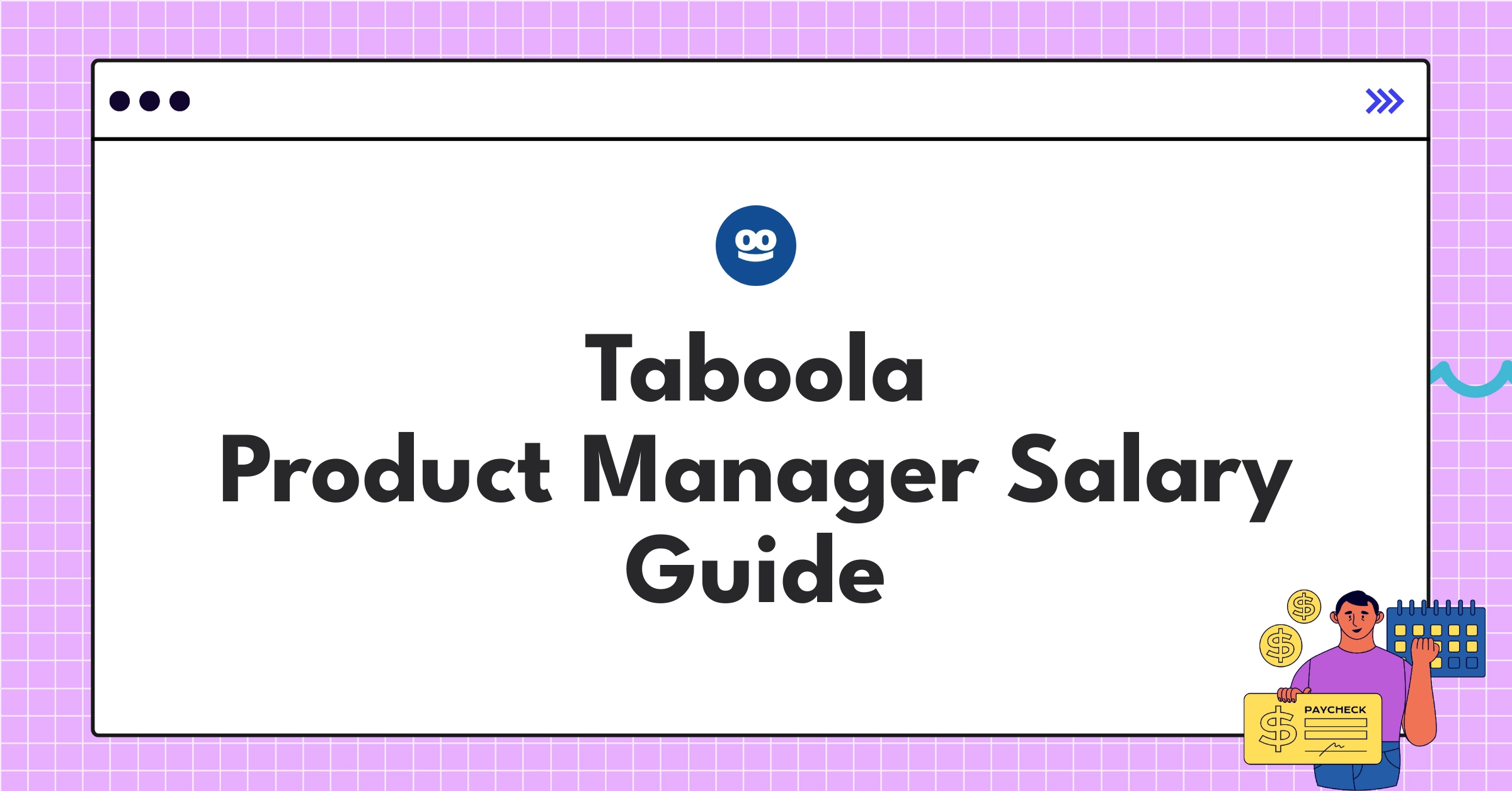 Infographic showing Taboola Product Manager salary ranges and compensation components for 2025