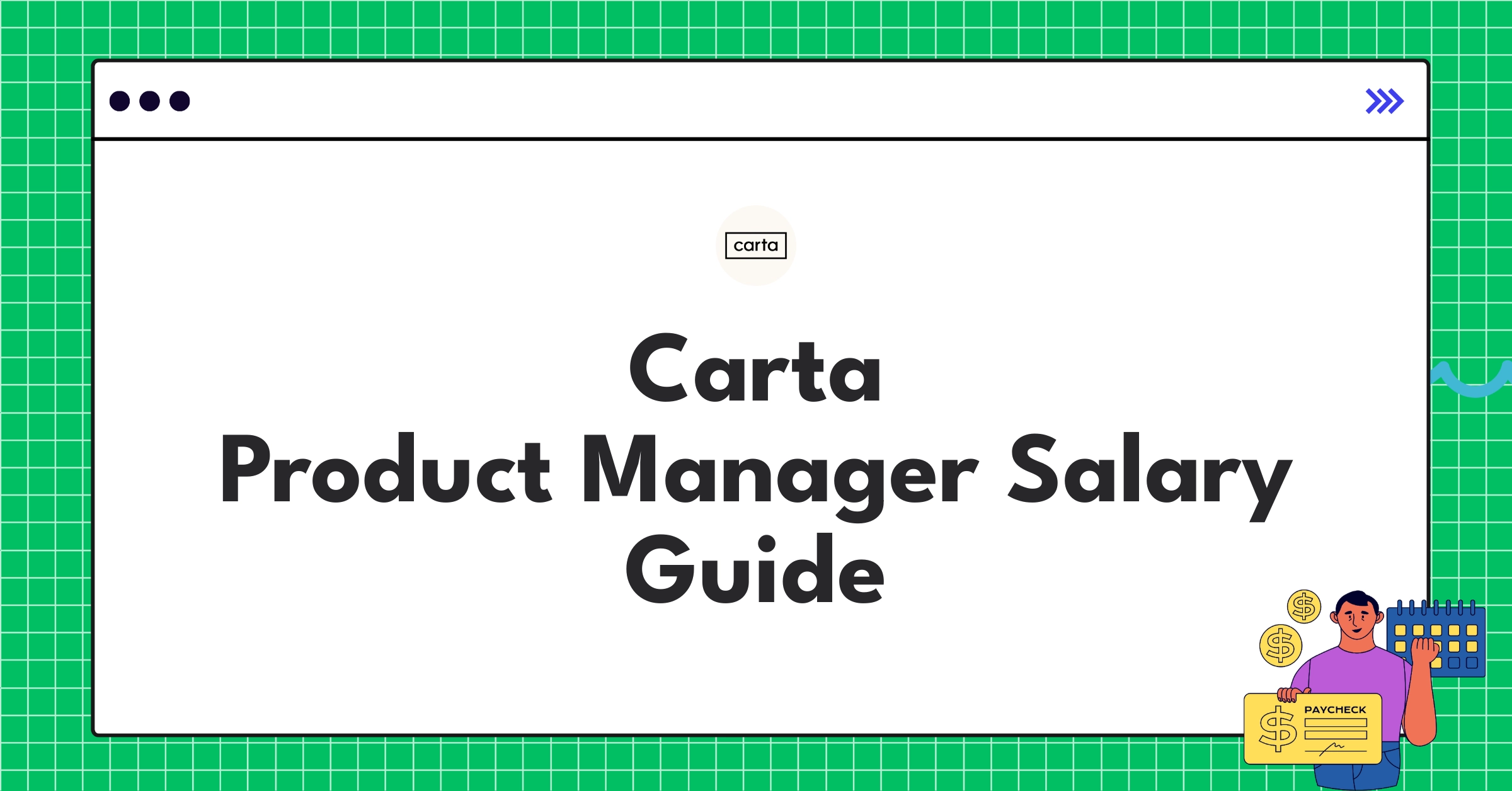 Detailed Carta Product Manager salary and benefits structure infographic showing compensation components