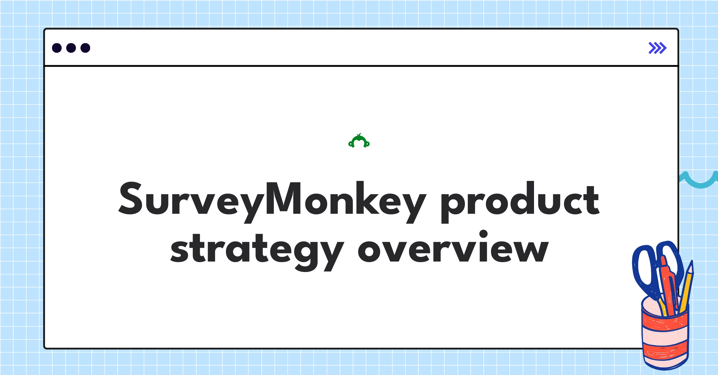 SurveyMonkey product strategy infographic highlighting market dominance and future challenges