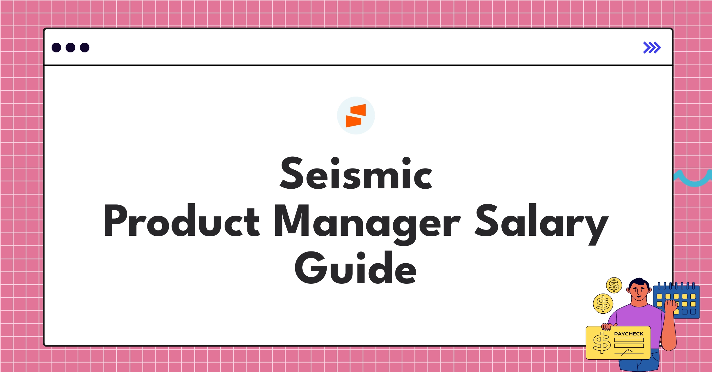 Infographic showing Seismic Product Manager salary ranges and compensation components for 2025