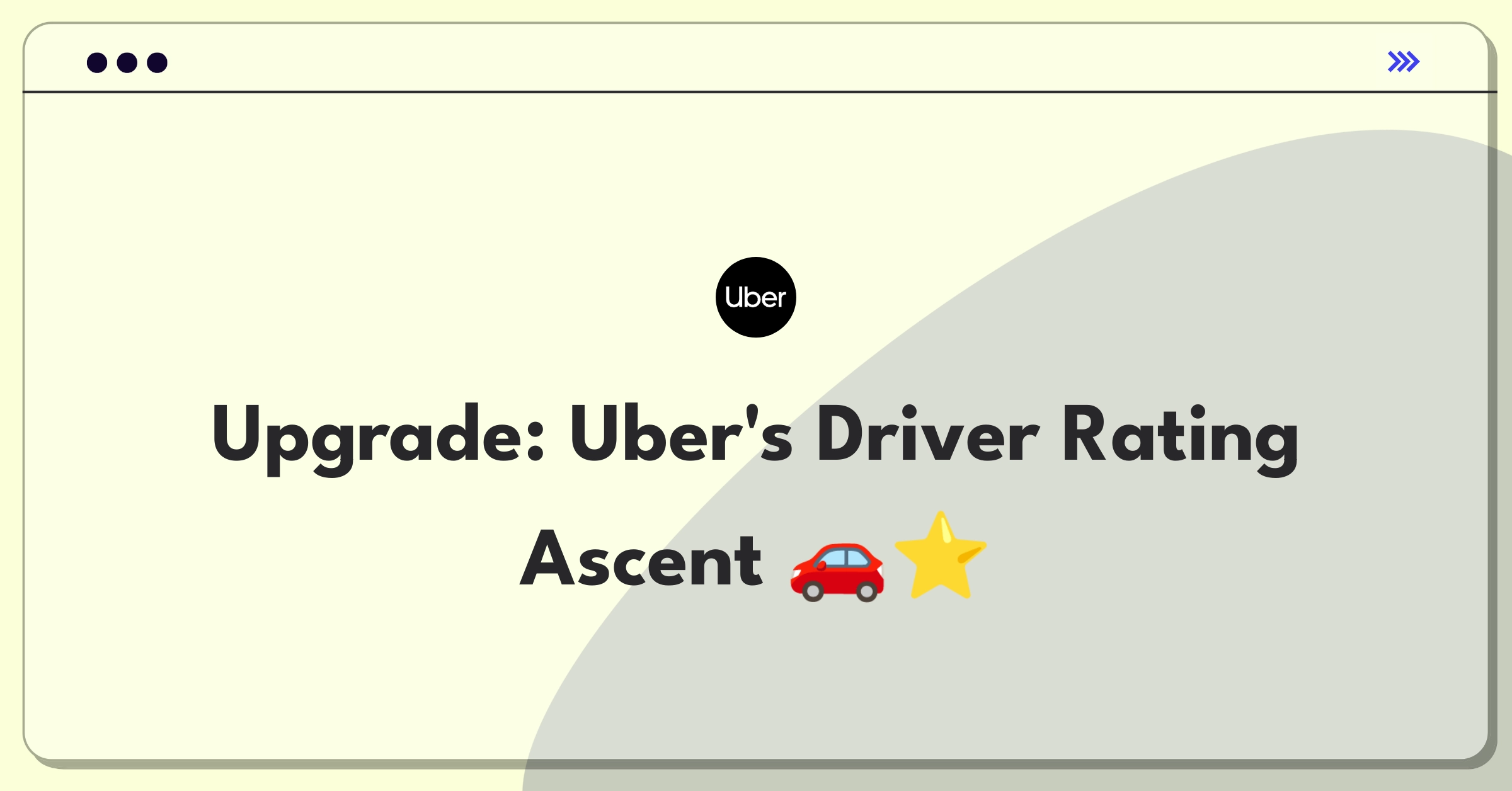 Product Management Improvement Question: Uber driver with smartphone showing increased rating