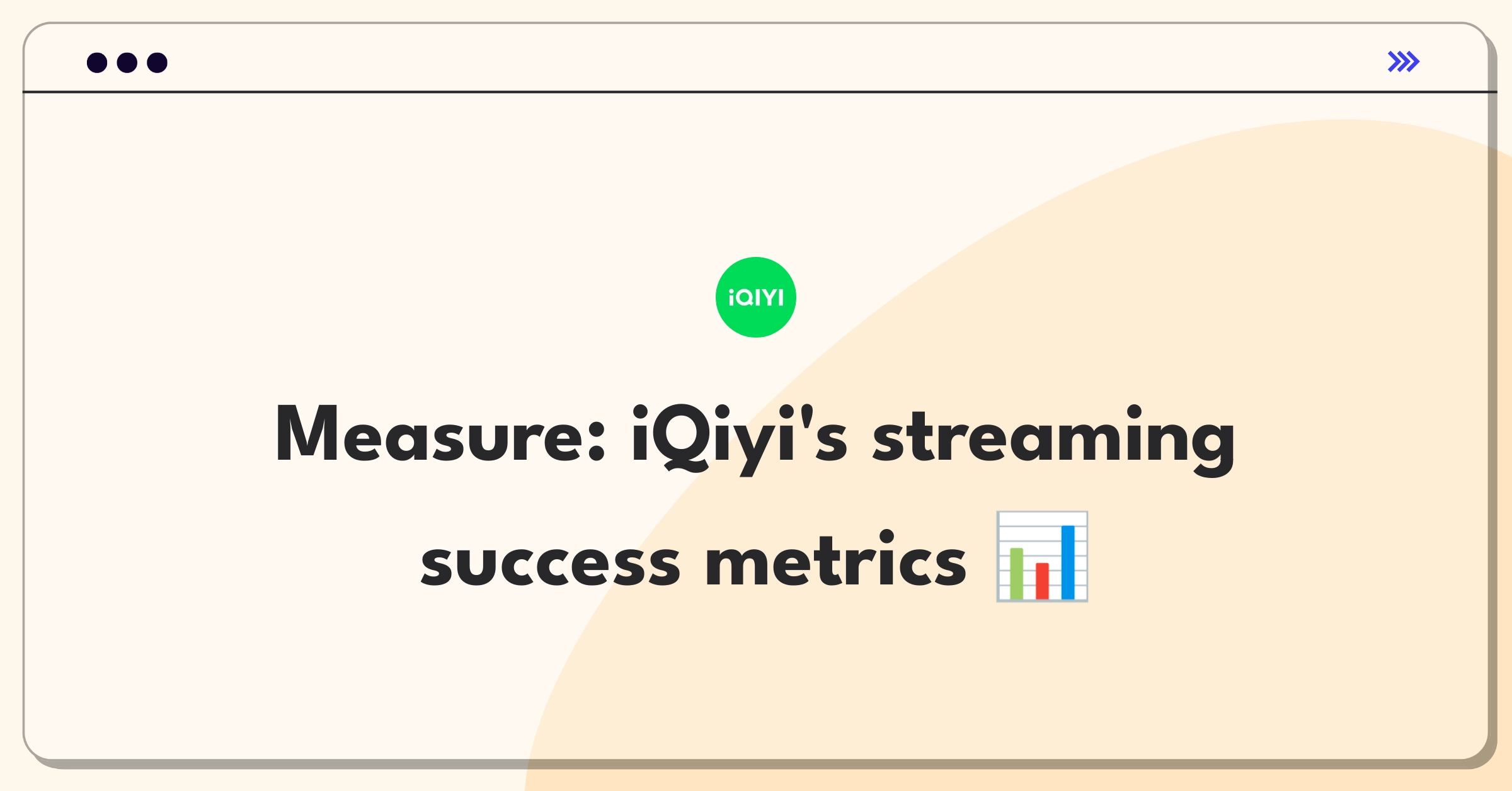 Product Management Analytics Question: Measuring success metrics for iQiyi's streaming service